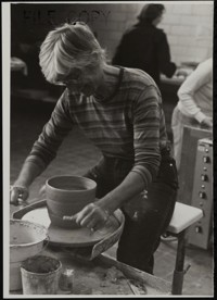 Ceramics student
