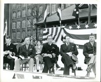 Military Officers Onstage, Army-Navy “E” production Awards