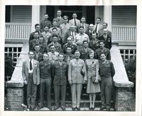 Group of Soldiers Posed with Firestone Officials