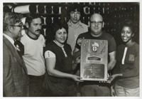 Group of Employees with Award for 5 Million Hours Without Injury