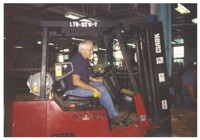 Man Operating Forklift