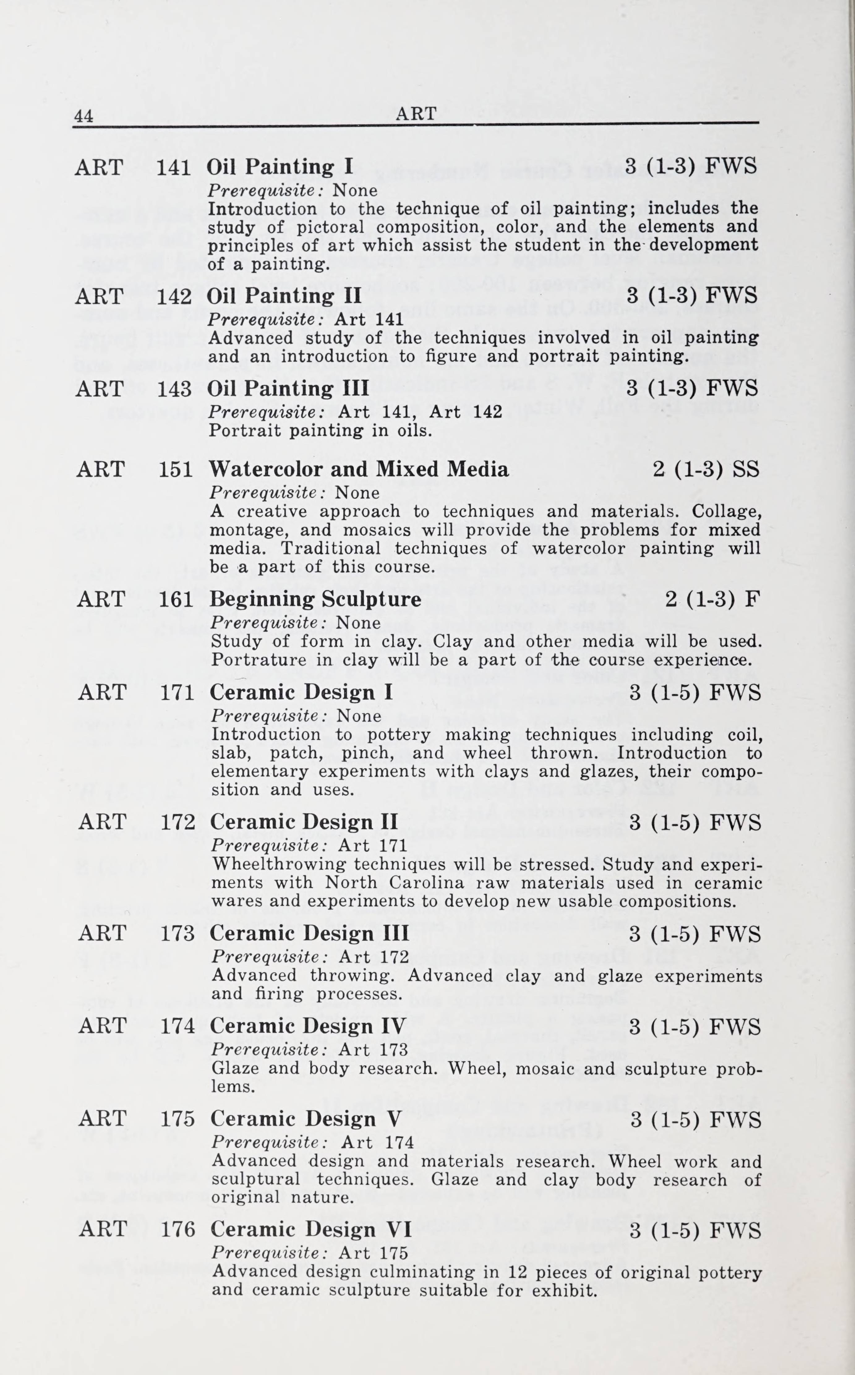 Sandhills Community College Course Catalog [1968-1970]