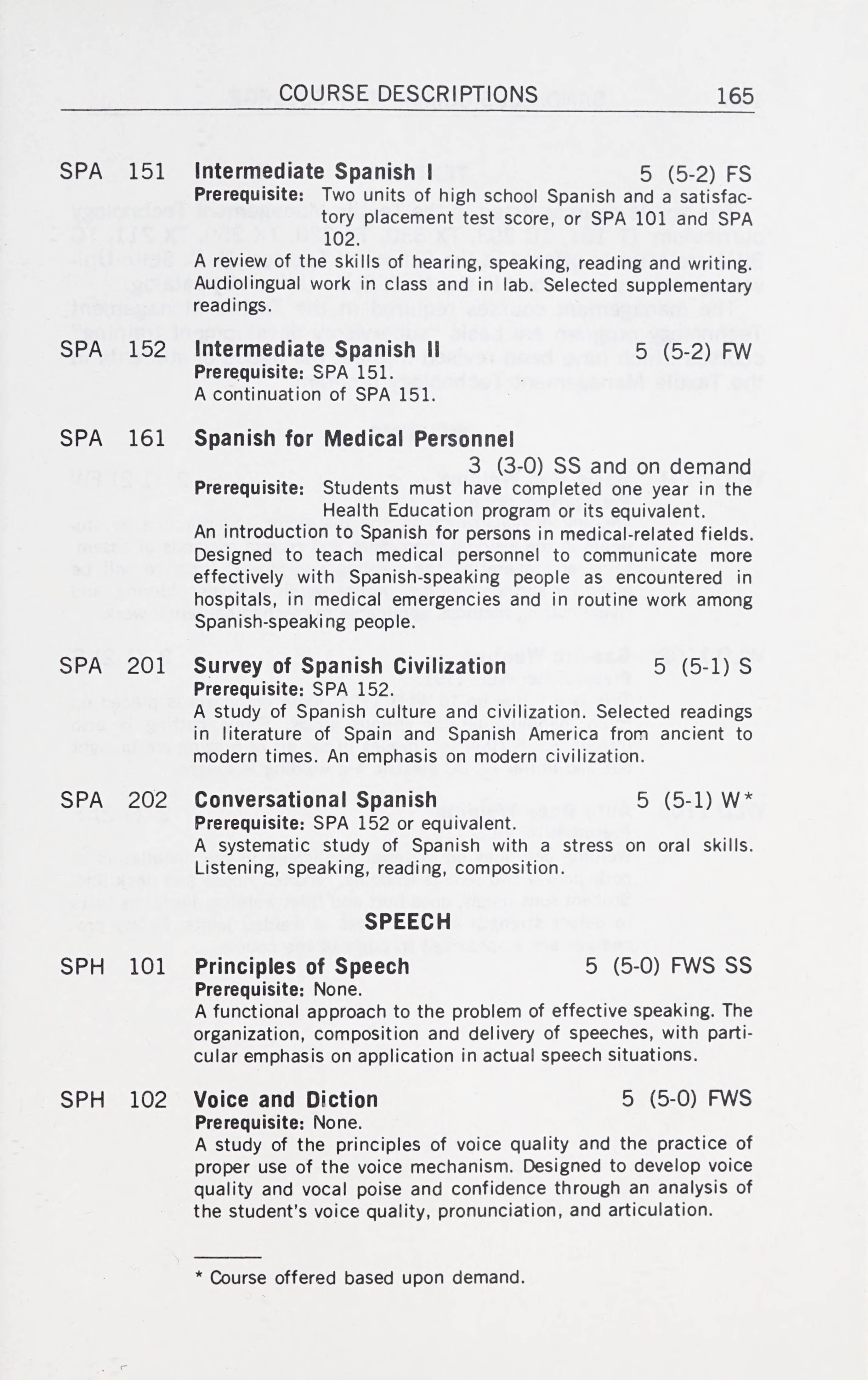Sandhills Community College Course Catalog [19761978]