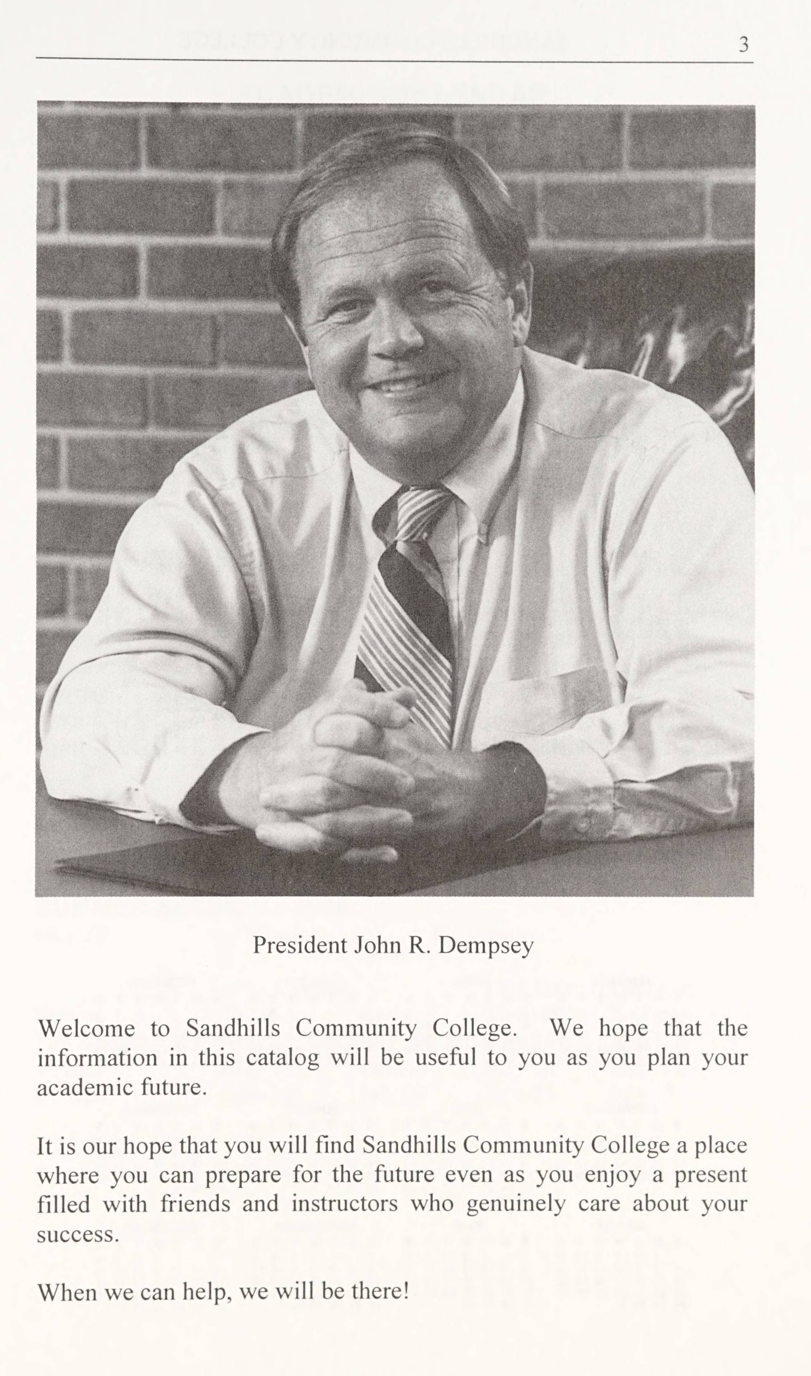 Sandhills Community College Course Catalog 1997 1998 Sandhills Community College Course Catalog 1997 1998