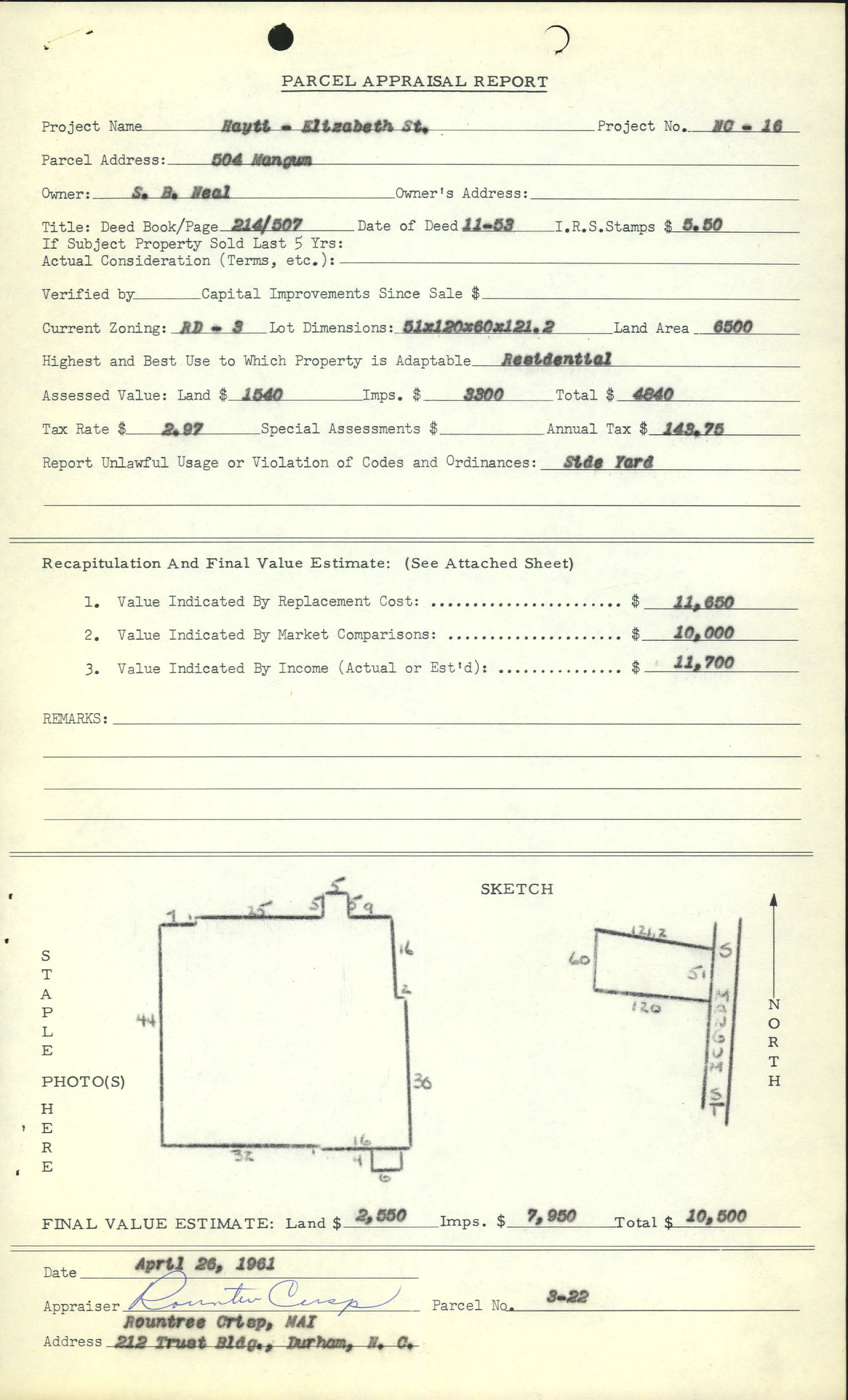 504 Mangum Street, Durham, N.C.