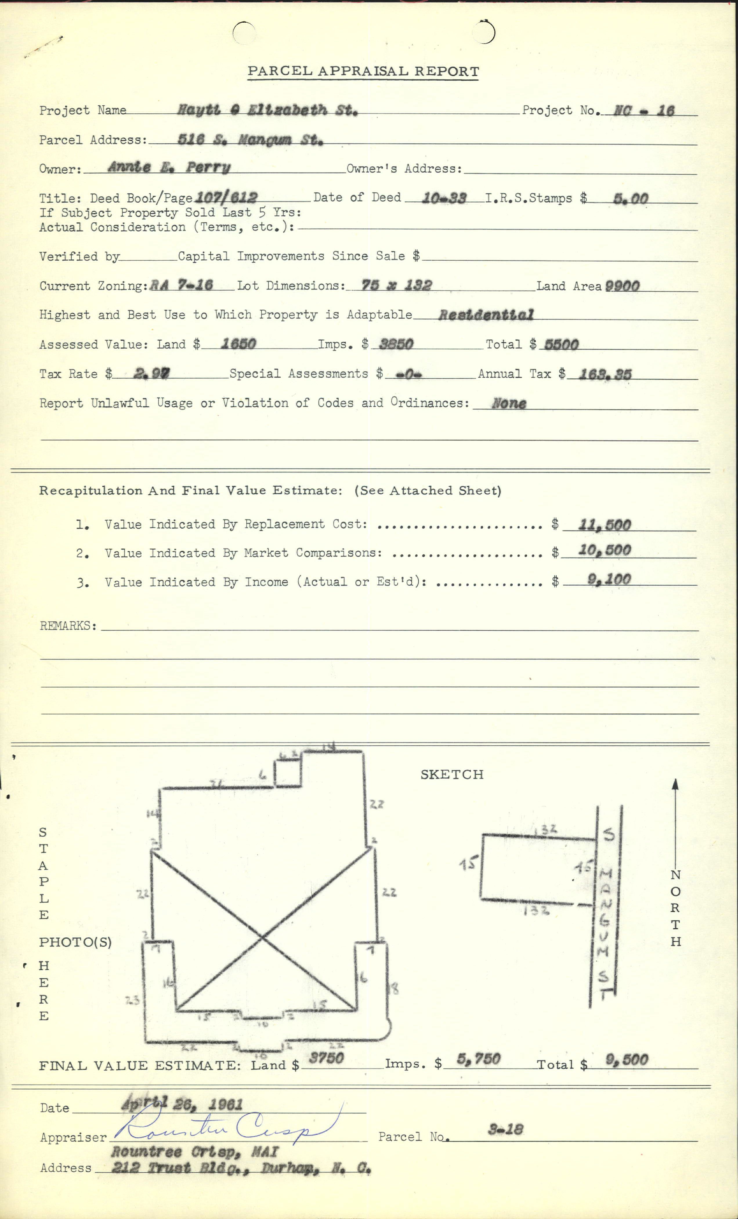 516 South Mangum Street, Durham, N.C.