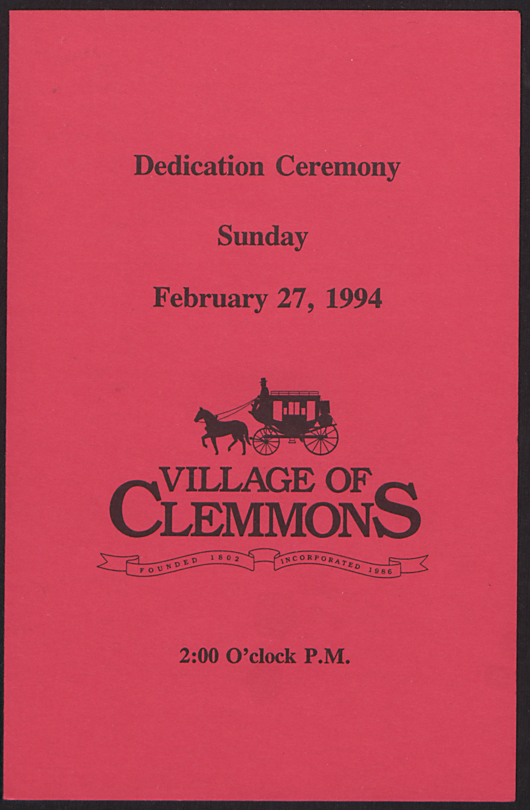Clemmons Historical Society Business Papers (1990s)