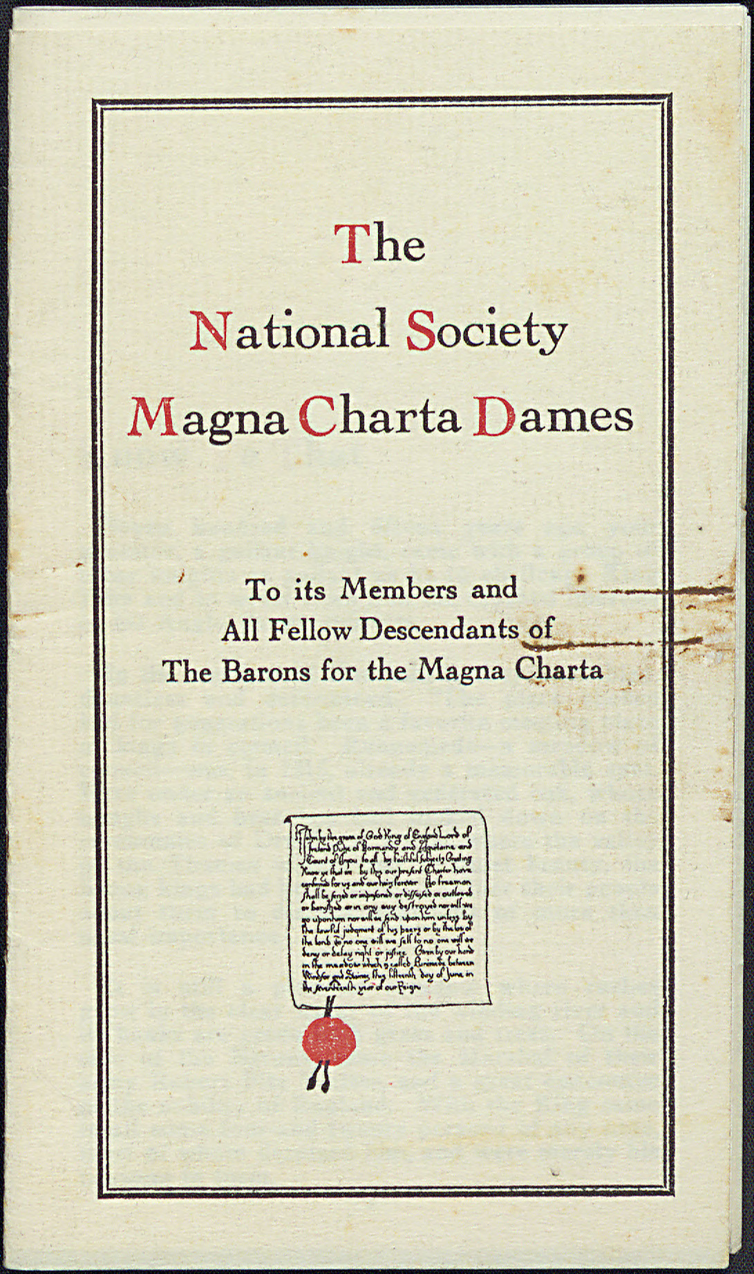 The National Society Magna Charta Dames