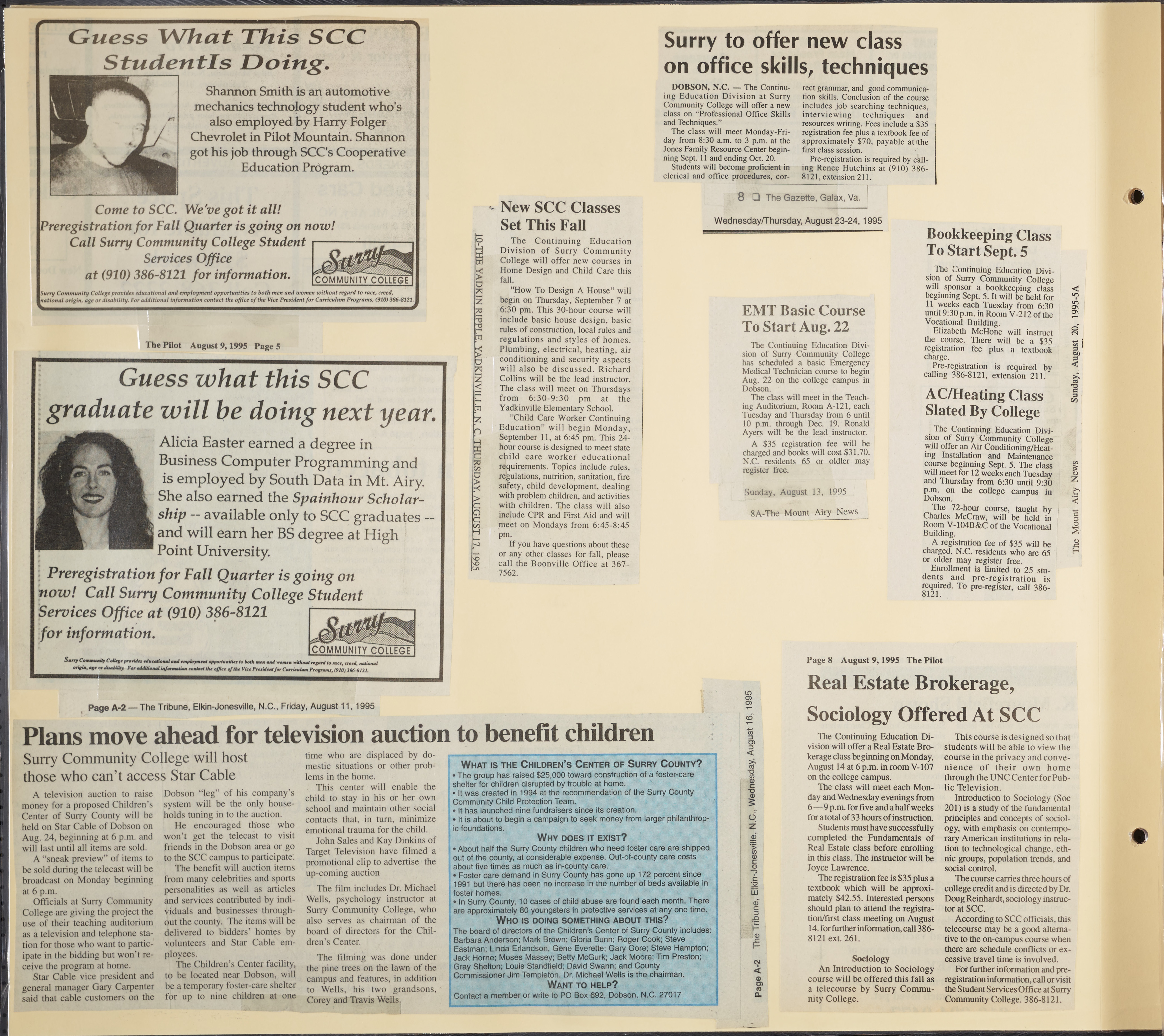 Surry Community College Scrapbook [July 1995-August 1997]
