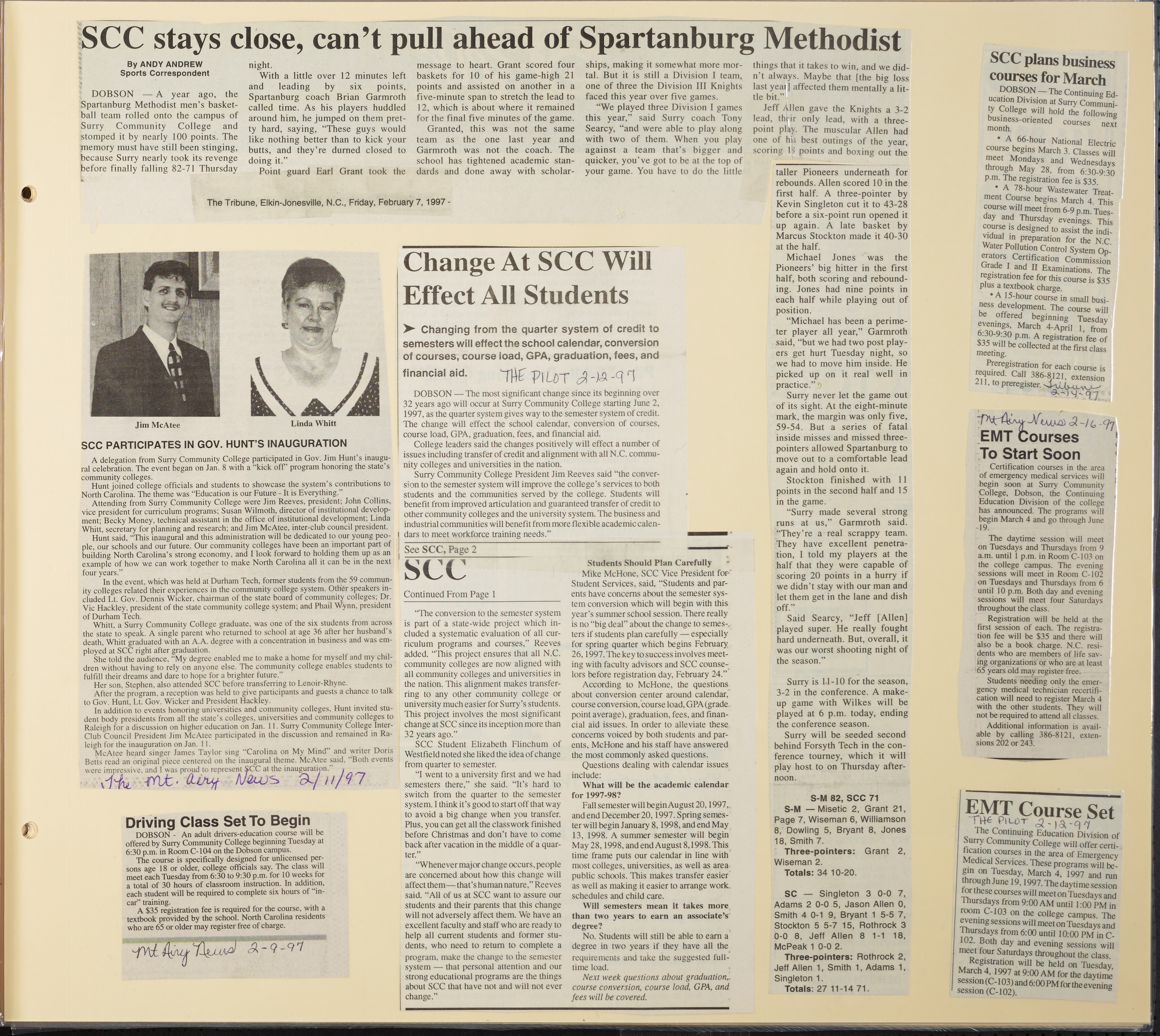 Surry Community College Scrapbook [July 1995-August 1997]