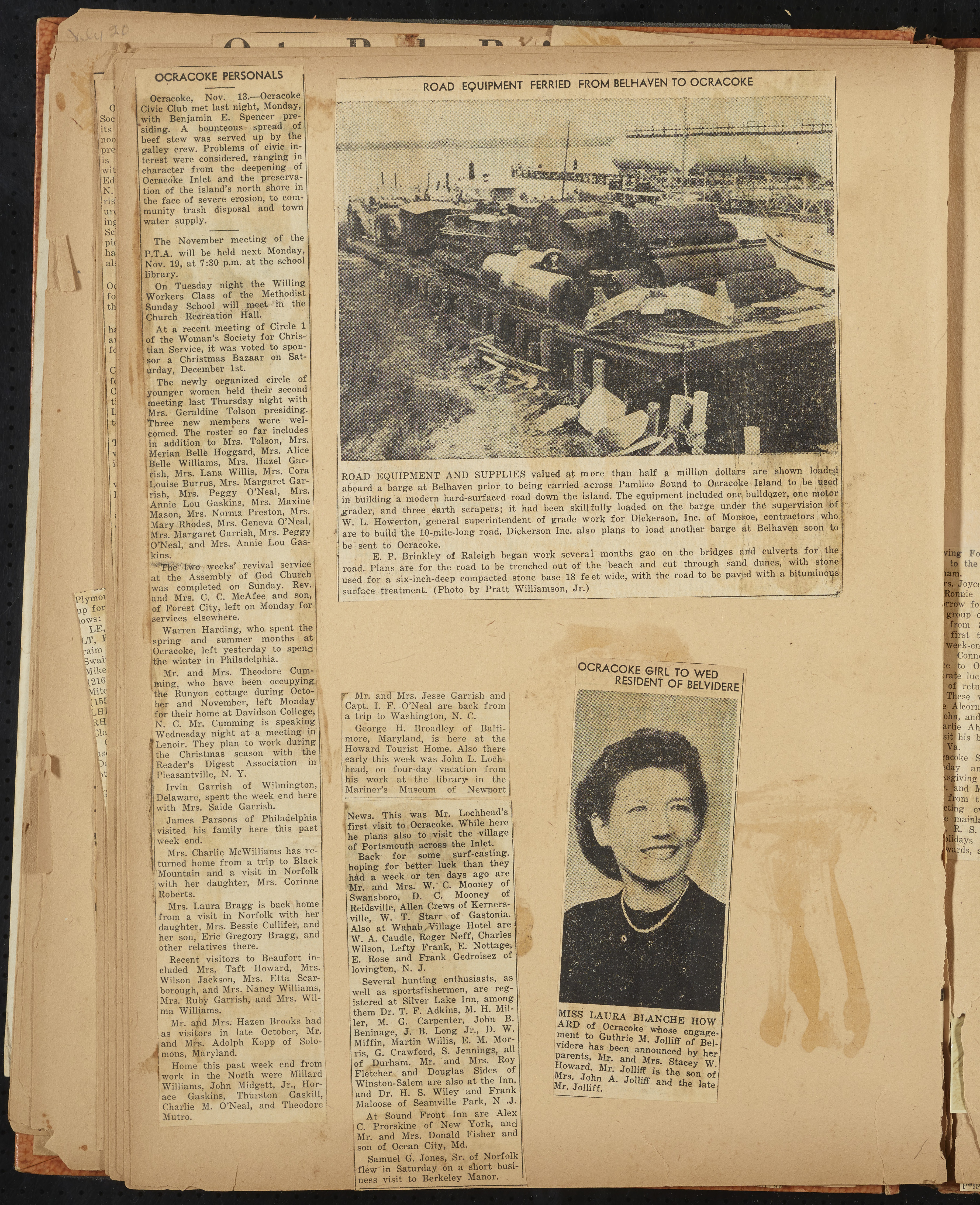 Ocracoke Coastal TImes Scrapbook [1956-1957]