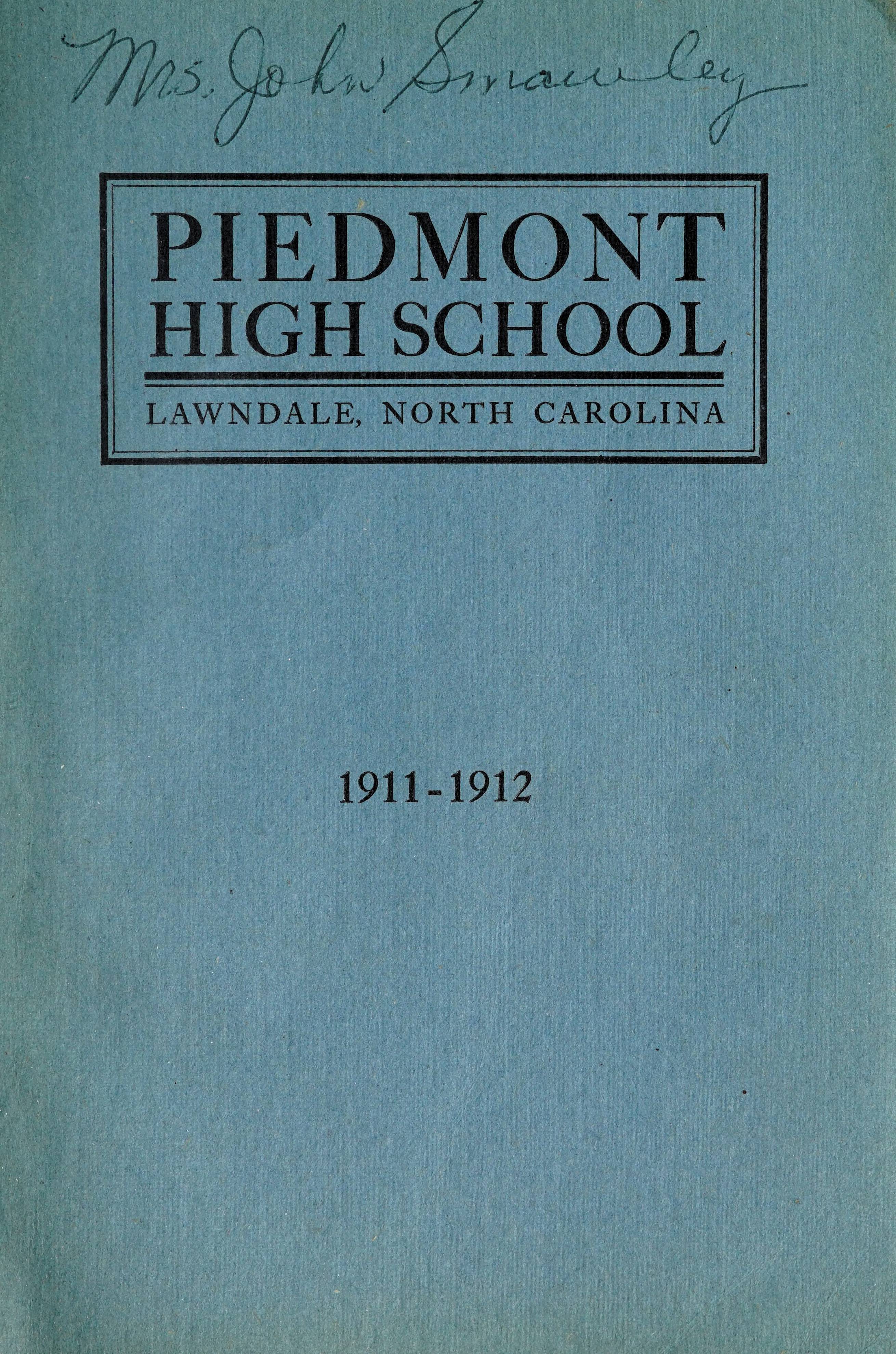 Piedmont High School [19111912]