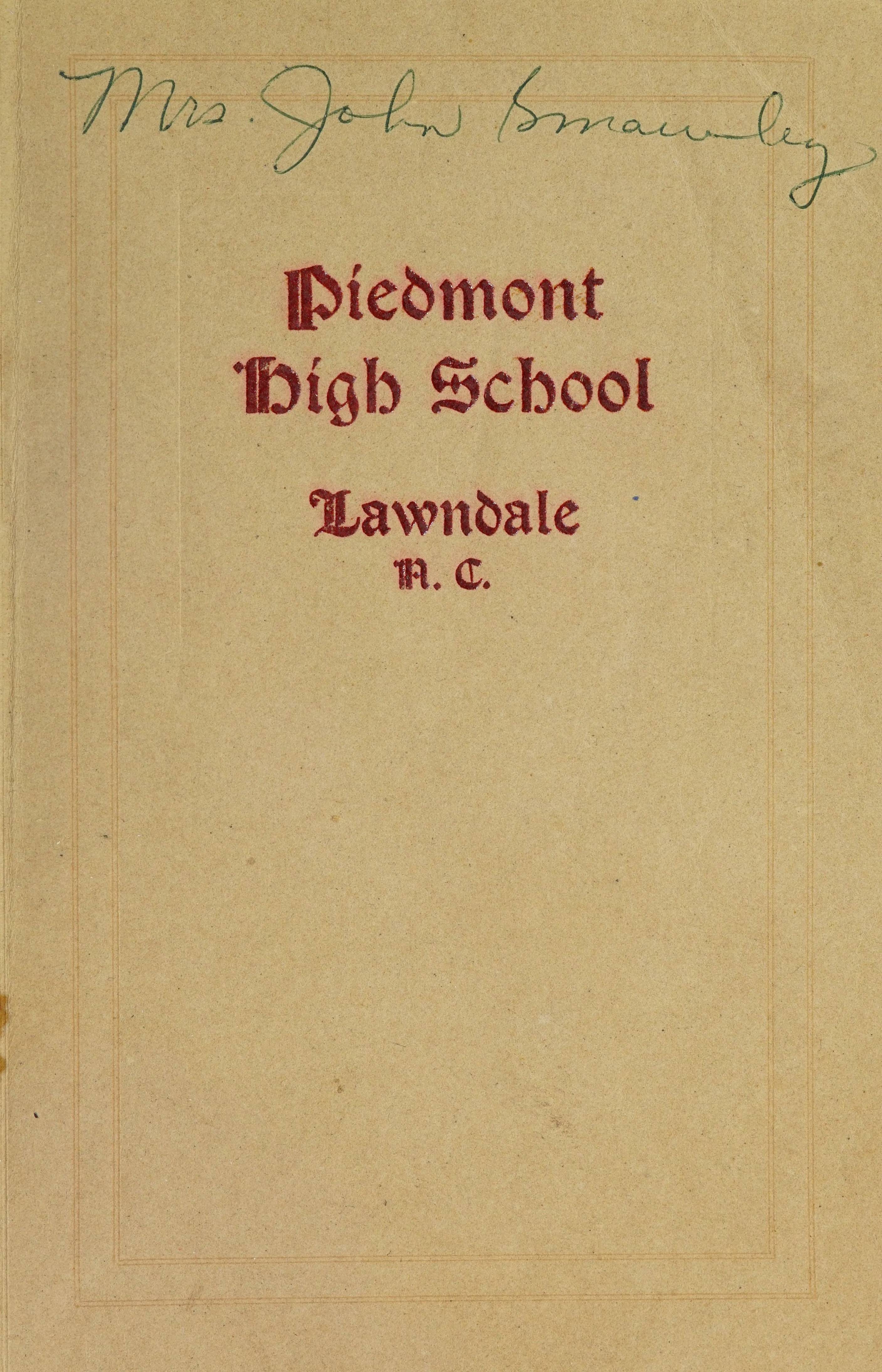 Piedmont High School [19171918]