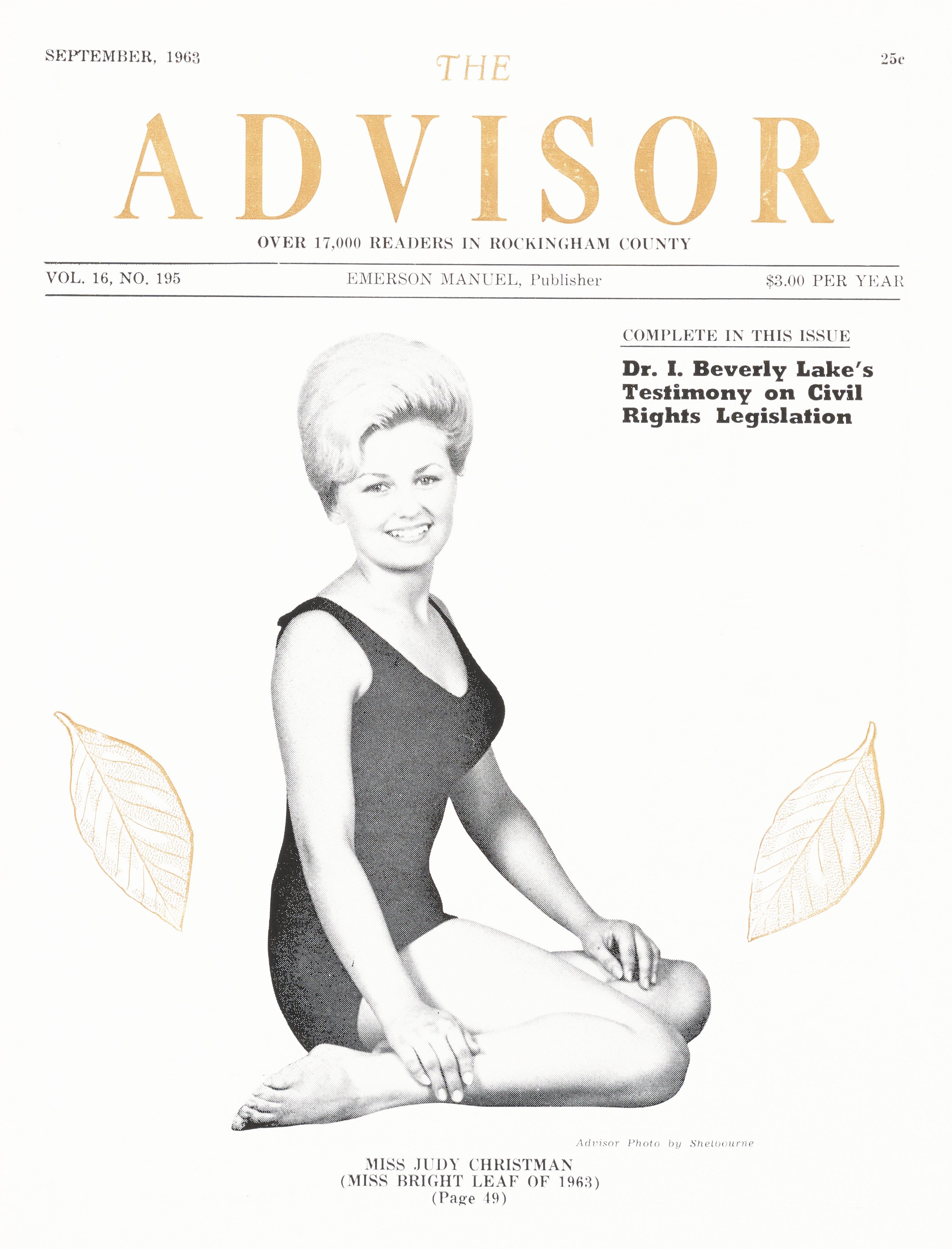 The Advisor Rockingham County’s Own Monthly Magazine Vol. 16 No. 195