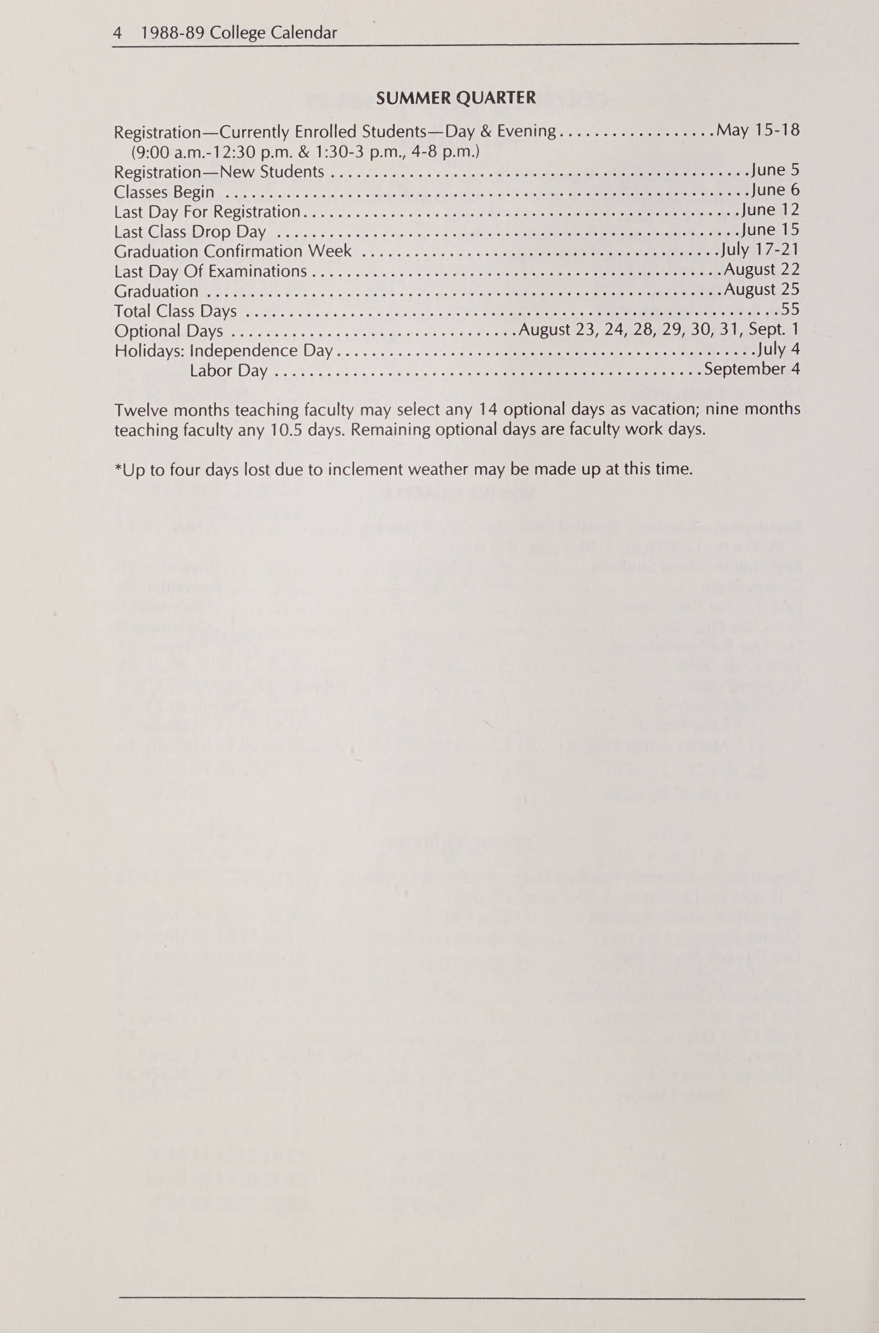Asheville-Buncombe Technical Community College Catalog of Courses 1988-1989