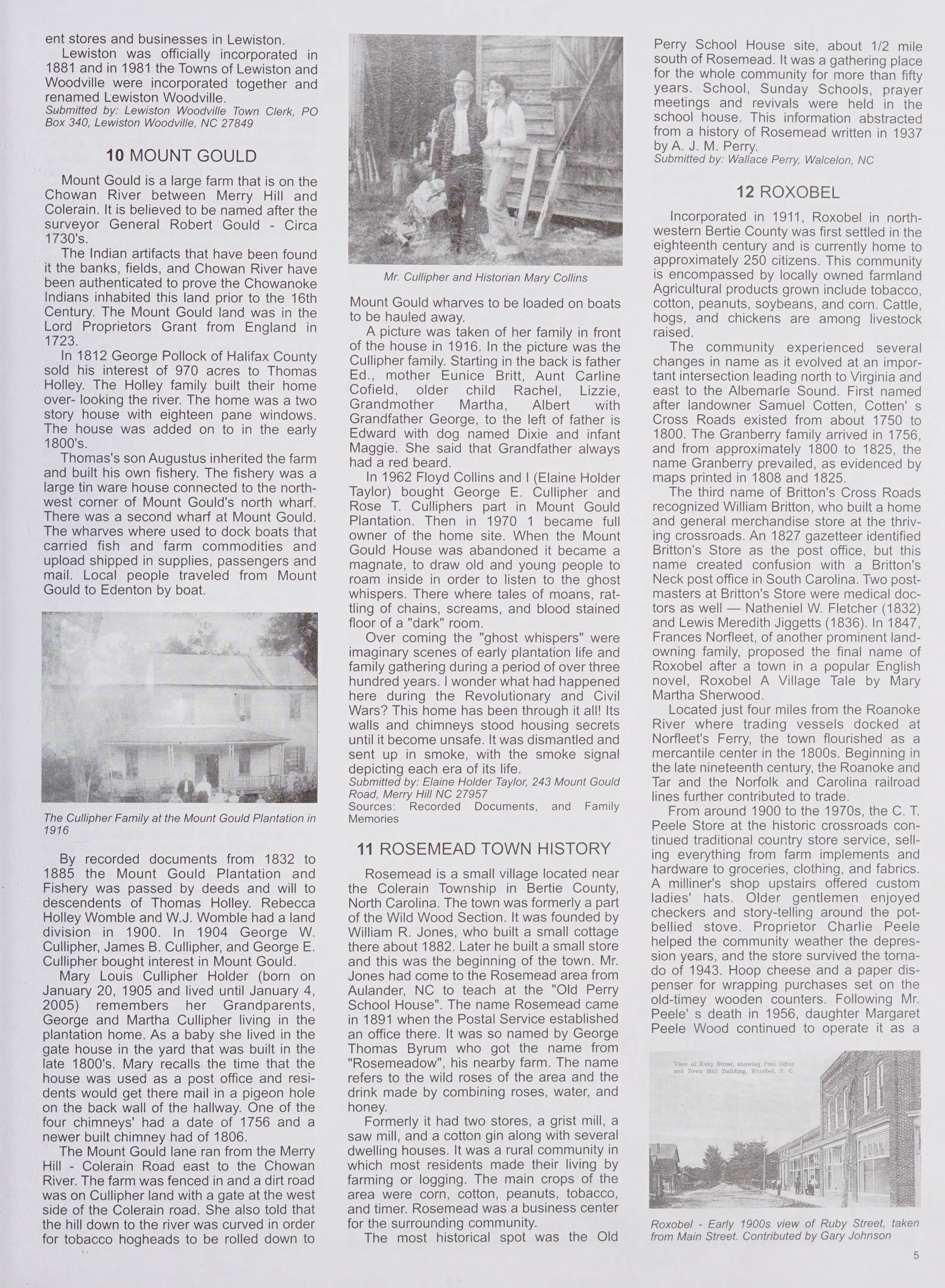 Bertie County North Carolina Heritage 1722 2010