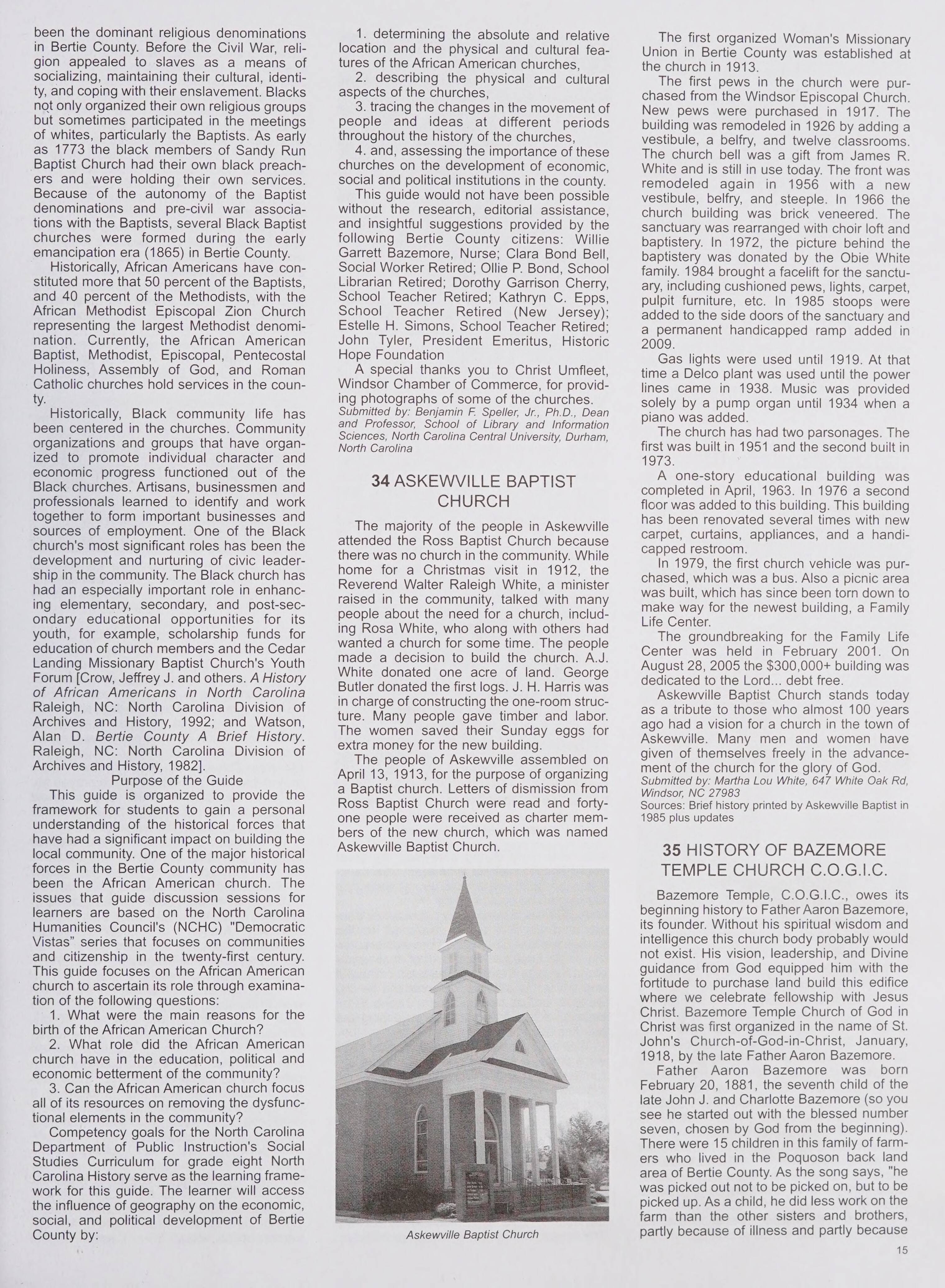 Bertie County North Carolina Heritage 1722 2010