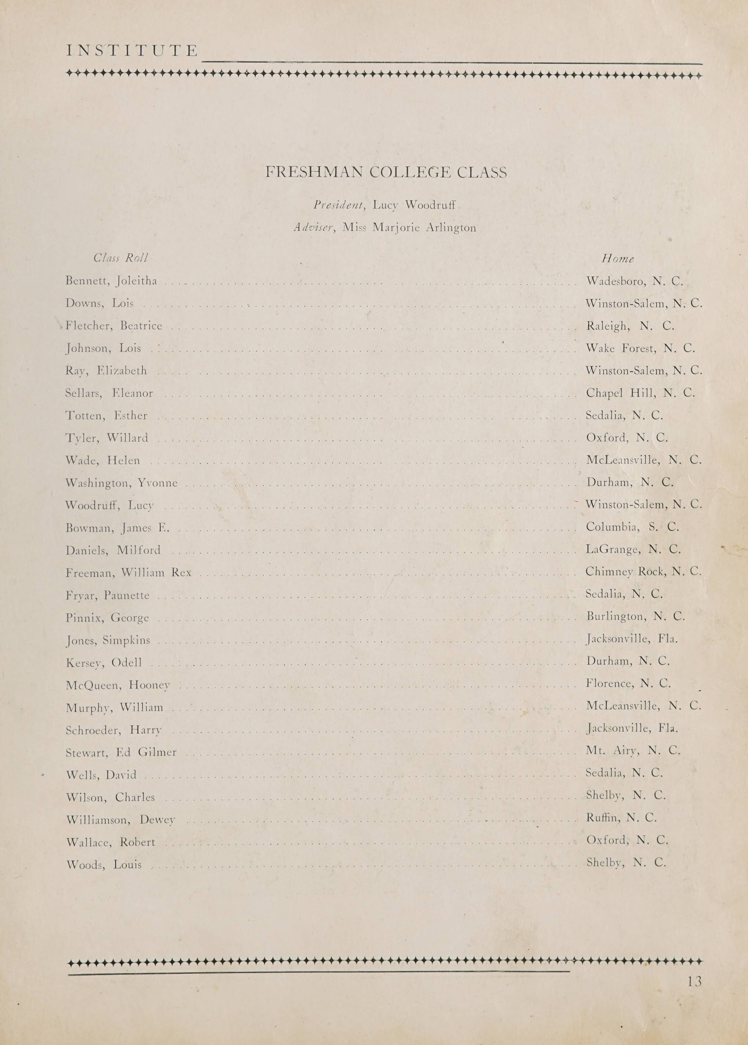 Palmer Memorial Institute Yearbook [1935]