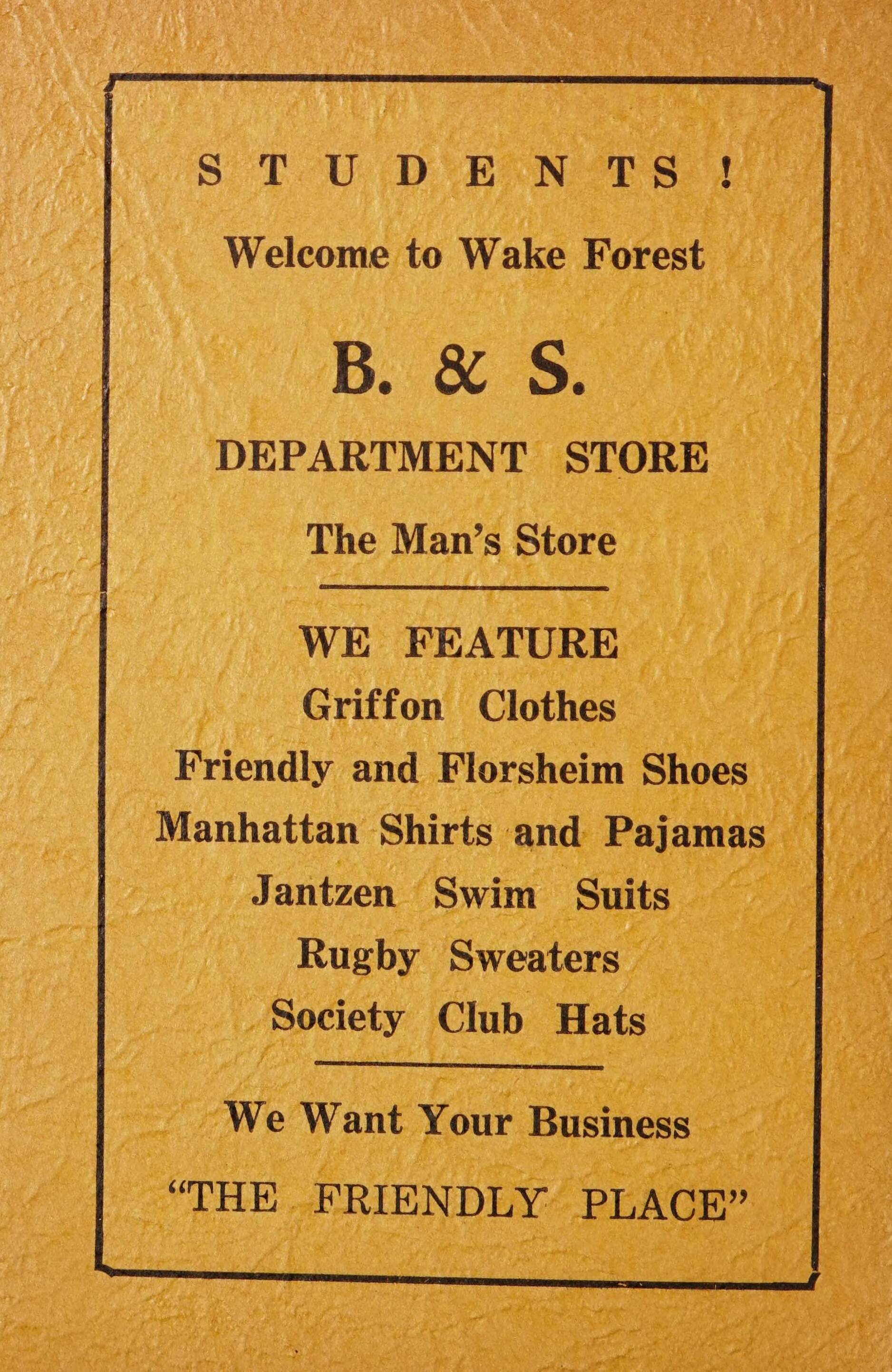 Wake Forest College Student Handbook [19421943]