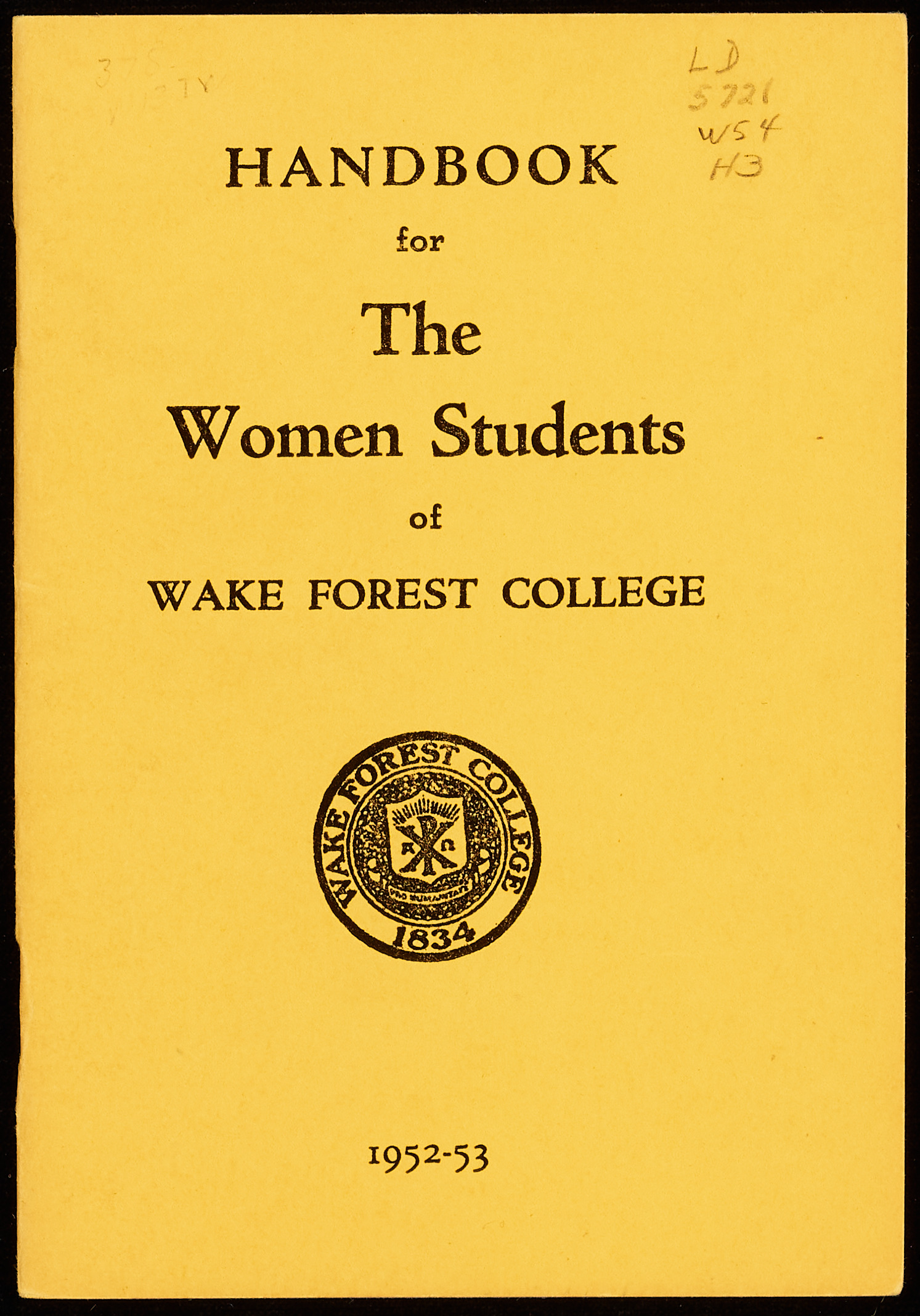 handbook-for-the-women-students-of-wake-forest-college-1952-1953