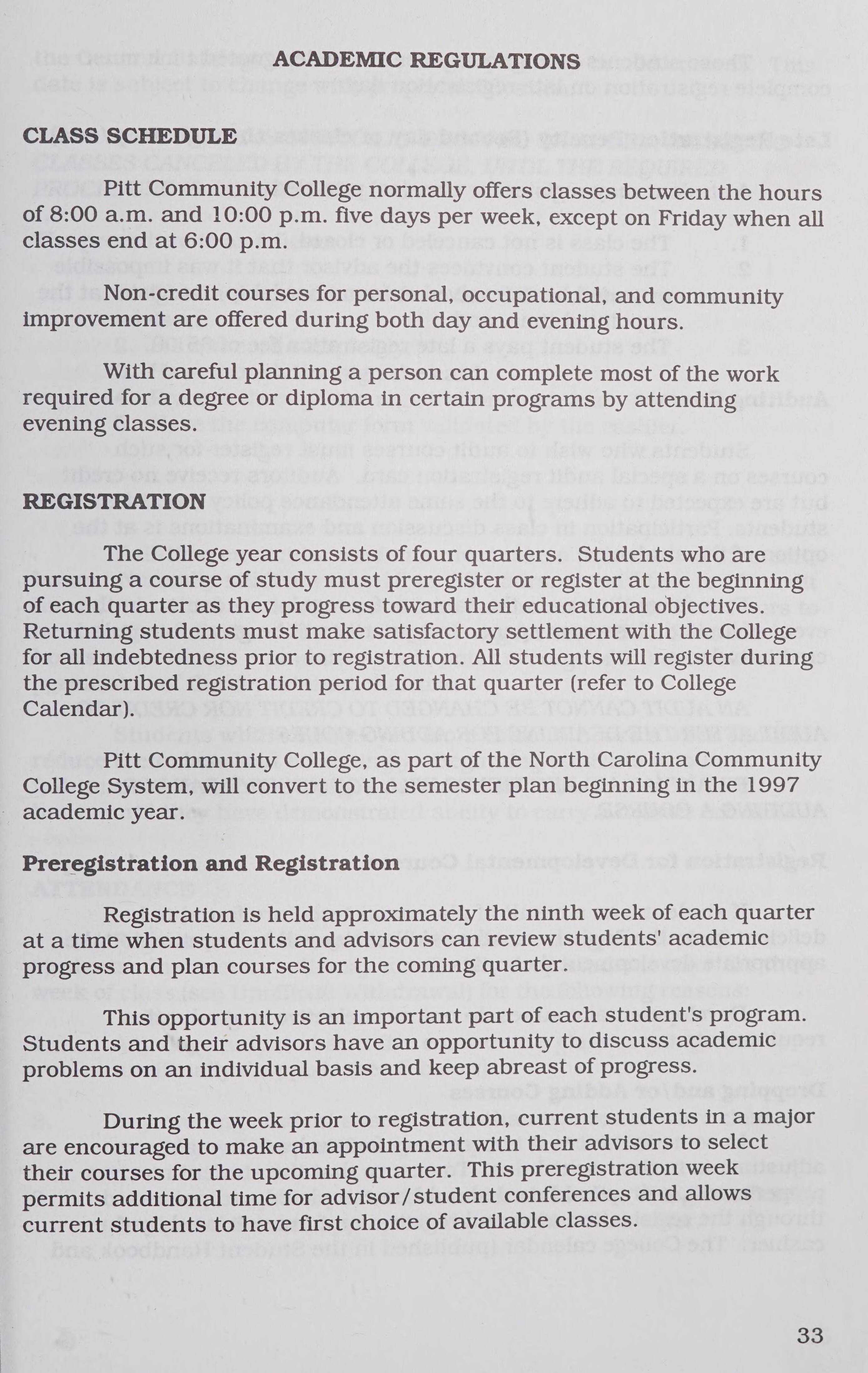 Pitt Community College General Catalog [1995-1997]