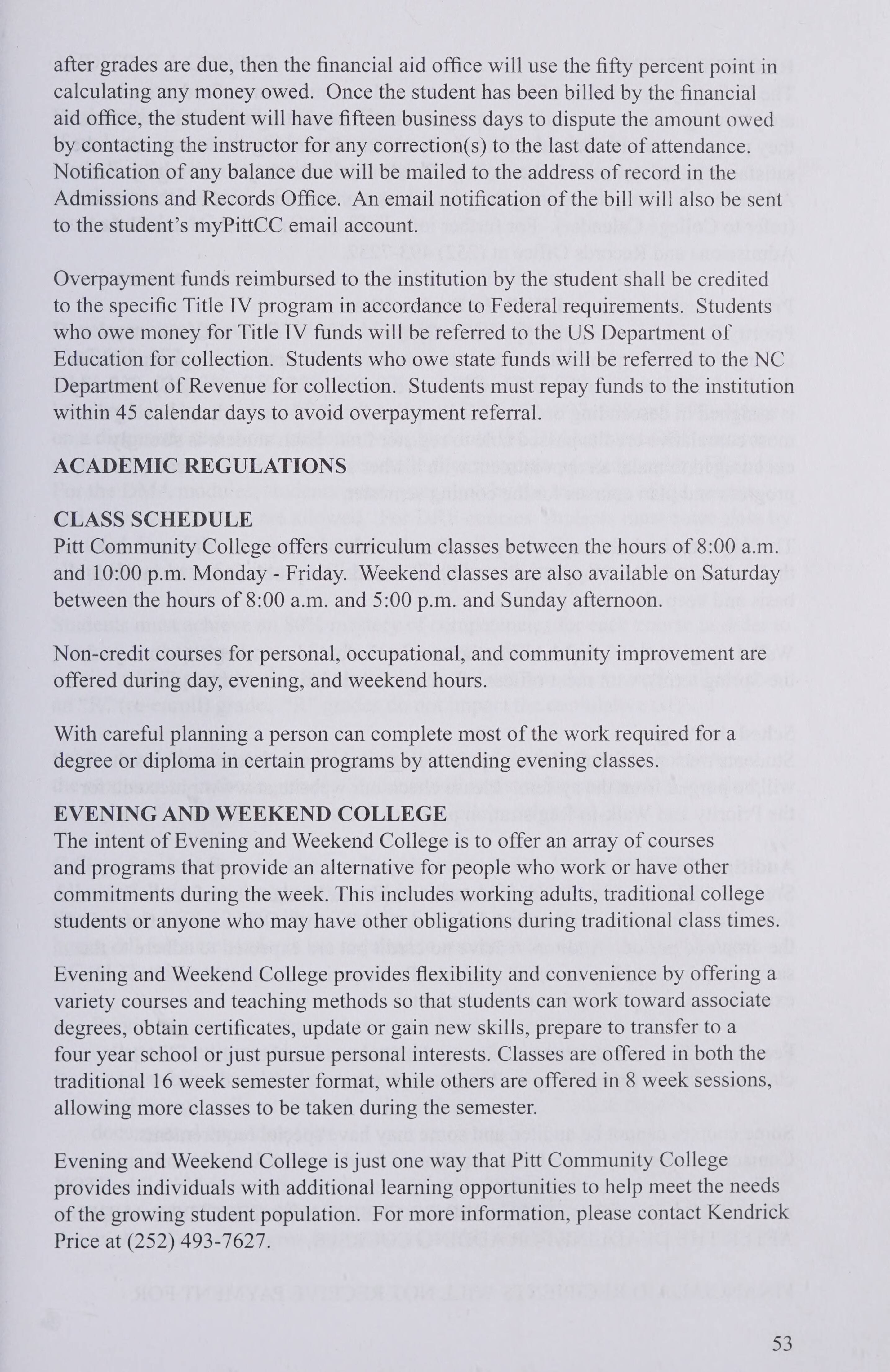 Pitt Community College General Catalog [2015-2016]