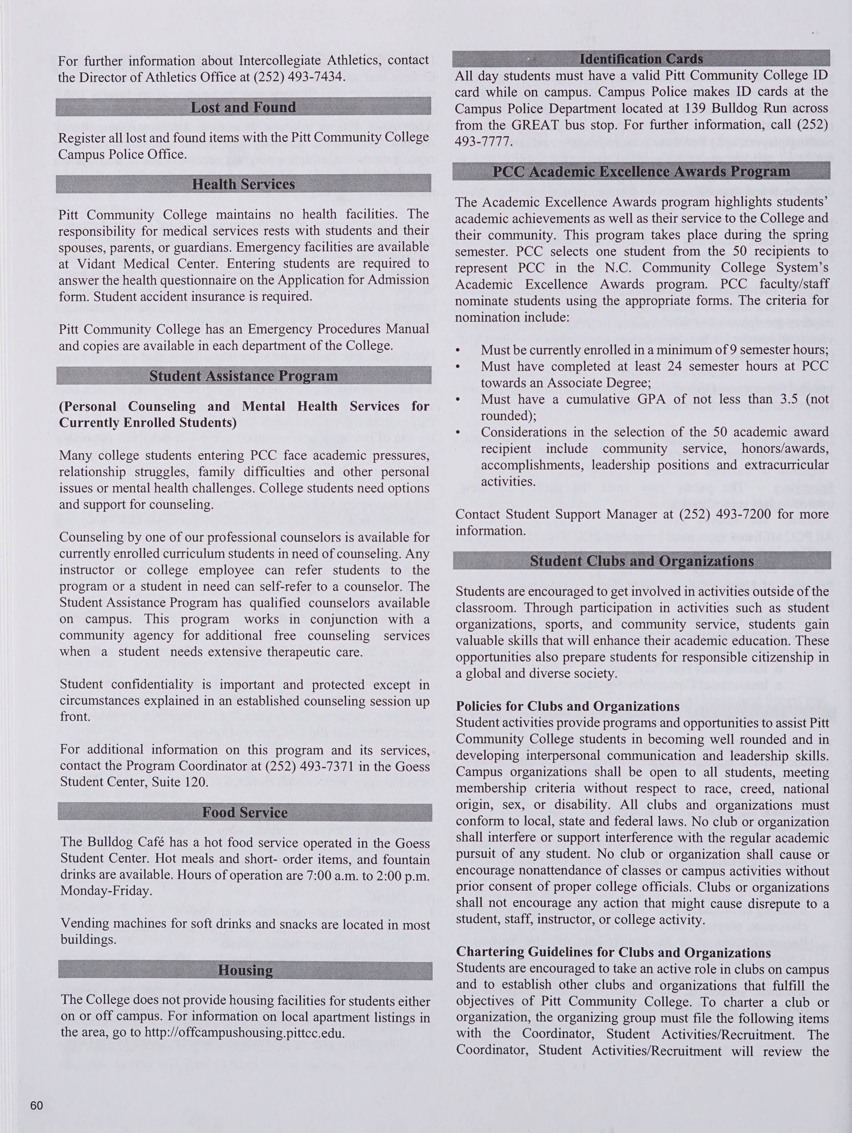 Pitt Community College General Catalog 2017 2018 