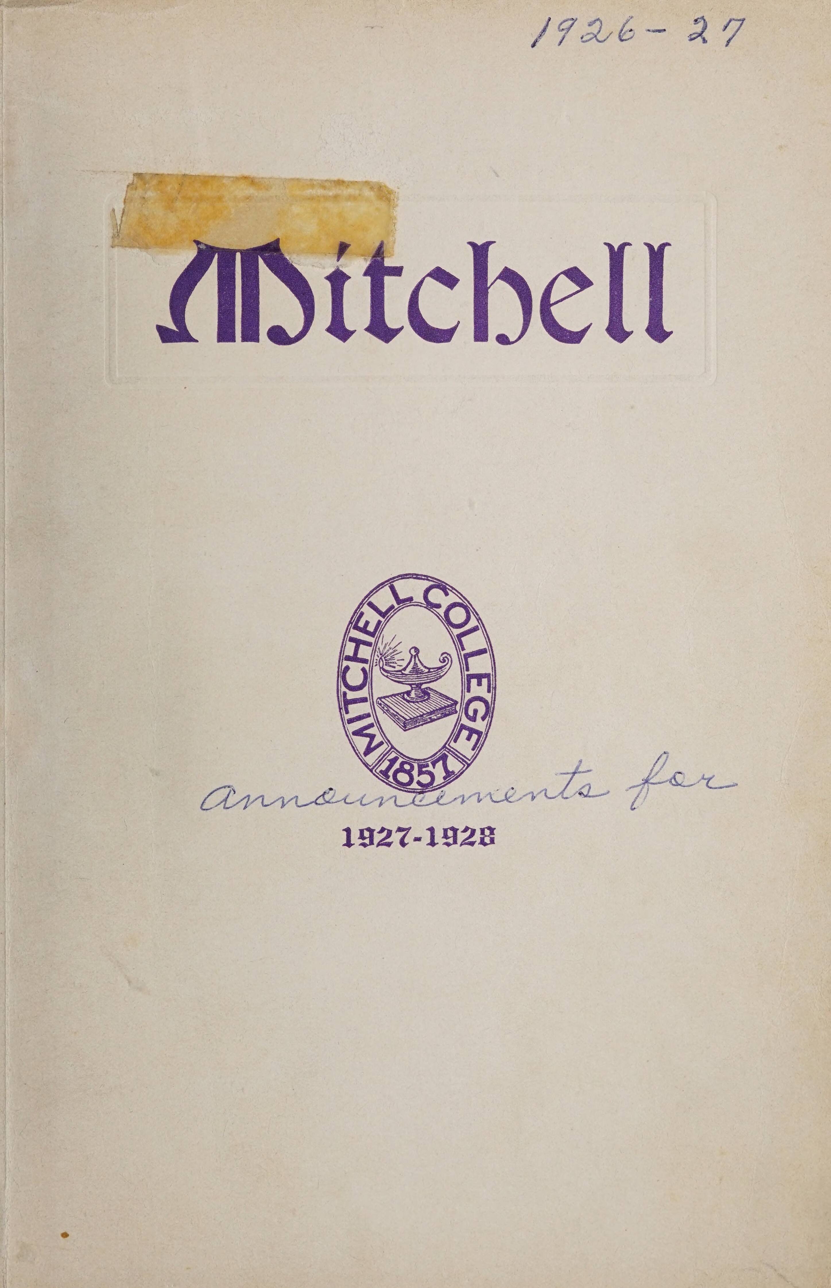 mitchell-college-seventy-first-annual-catalogue-1926-1927