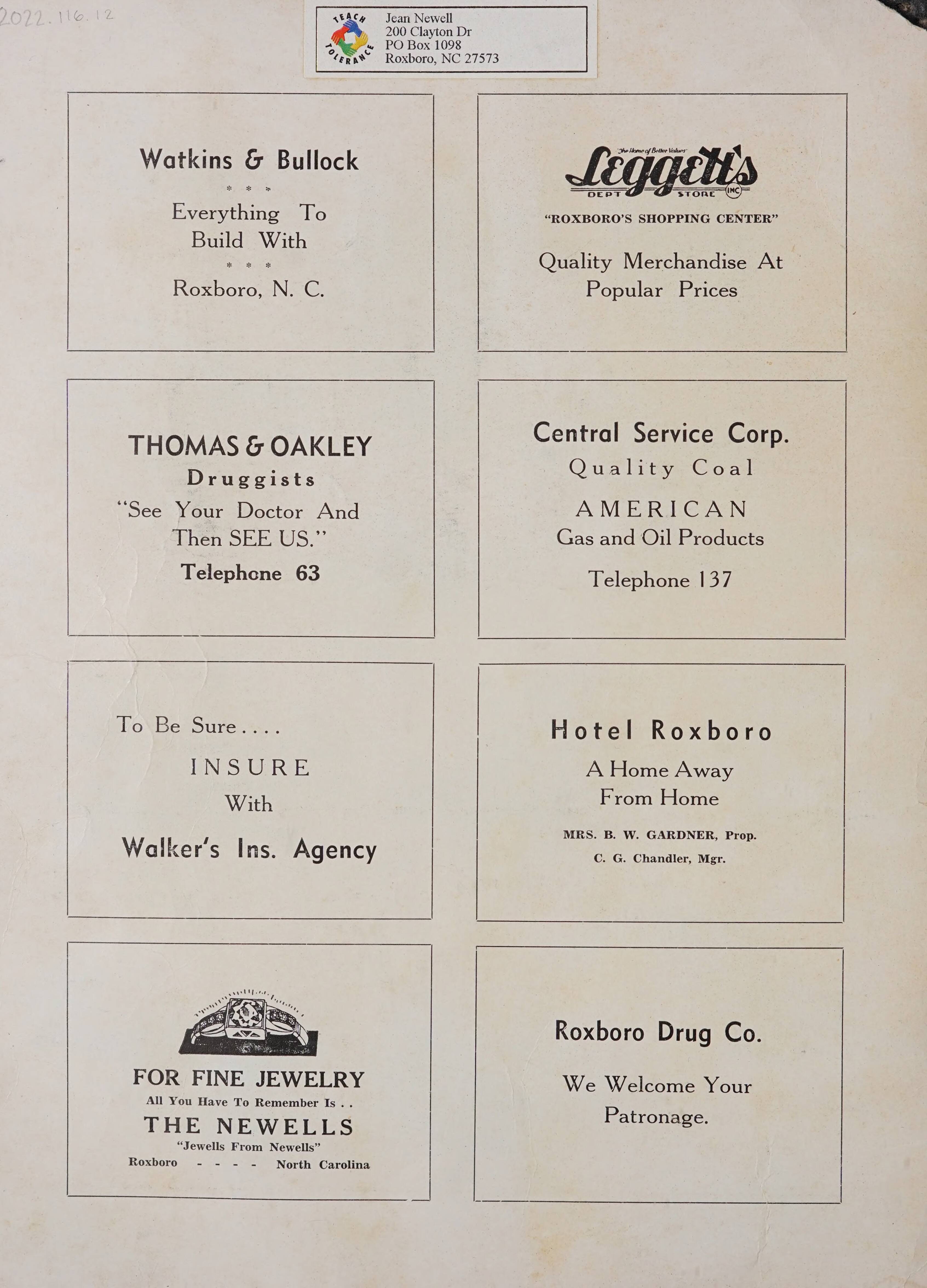 Roxboro Rambler [1938]