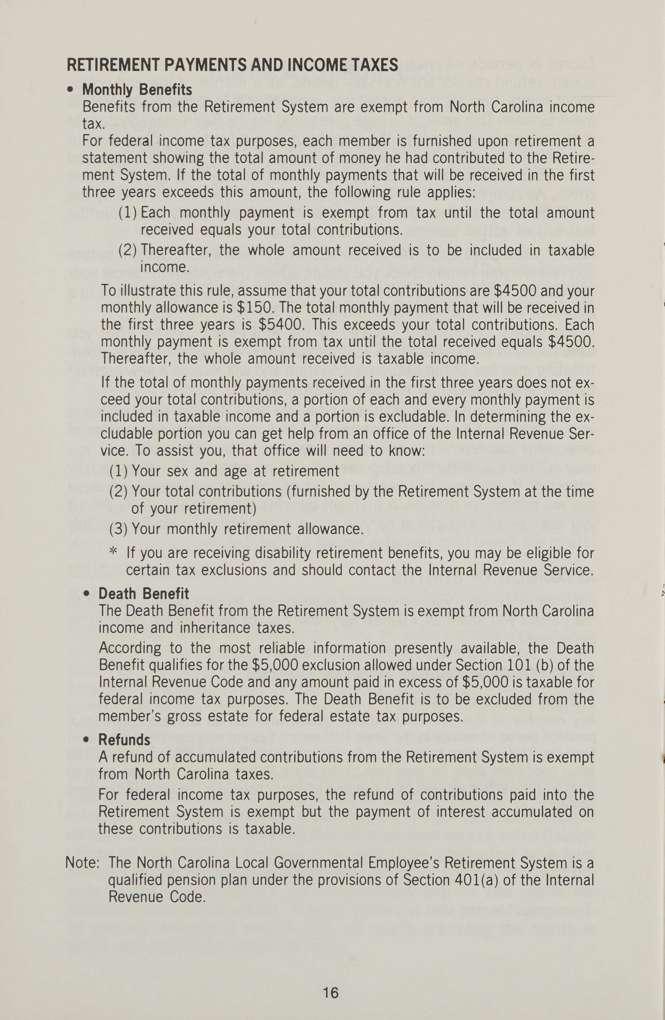 North Carolina Local Governmental Employees' Retirement System