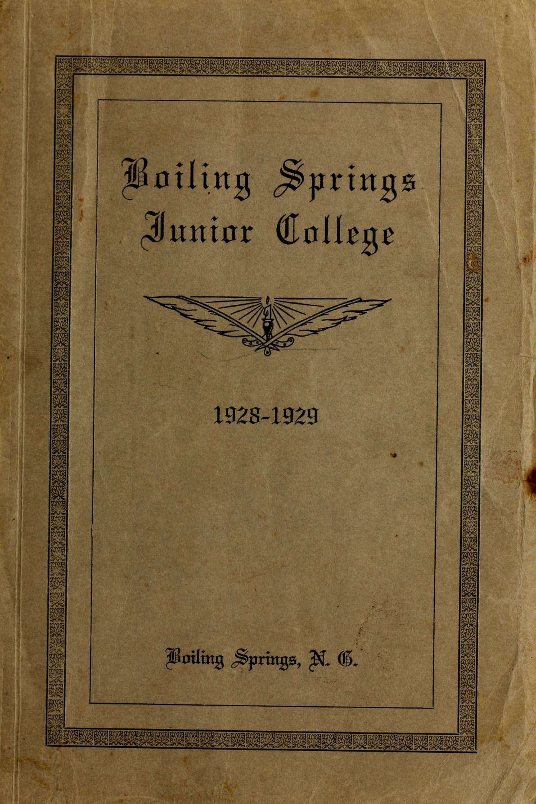 Boiling Springs Junior College [1928-1929]