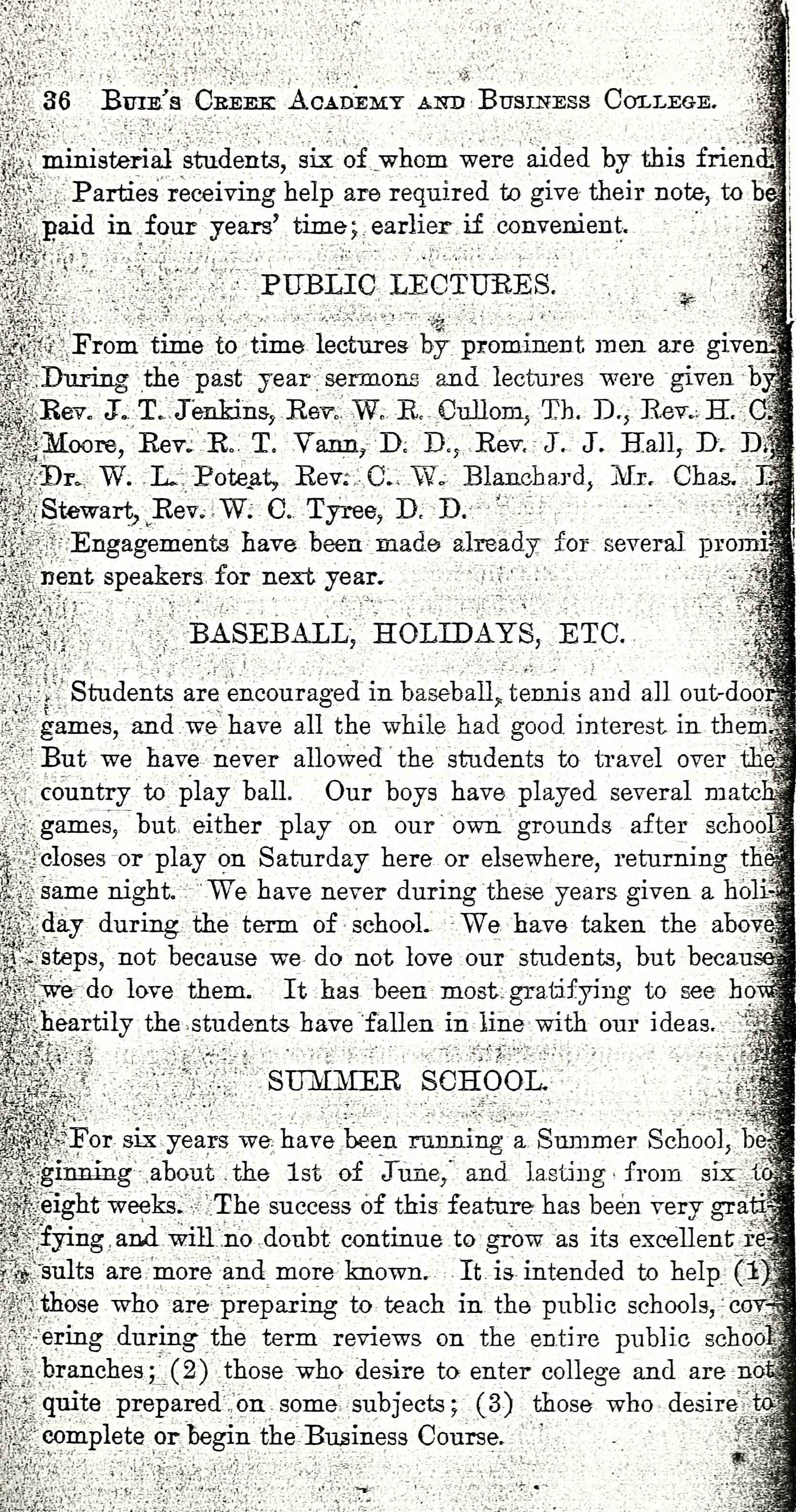 Buie's Creek Academy Course Catalog [19051913]