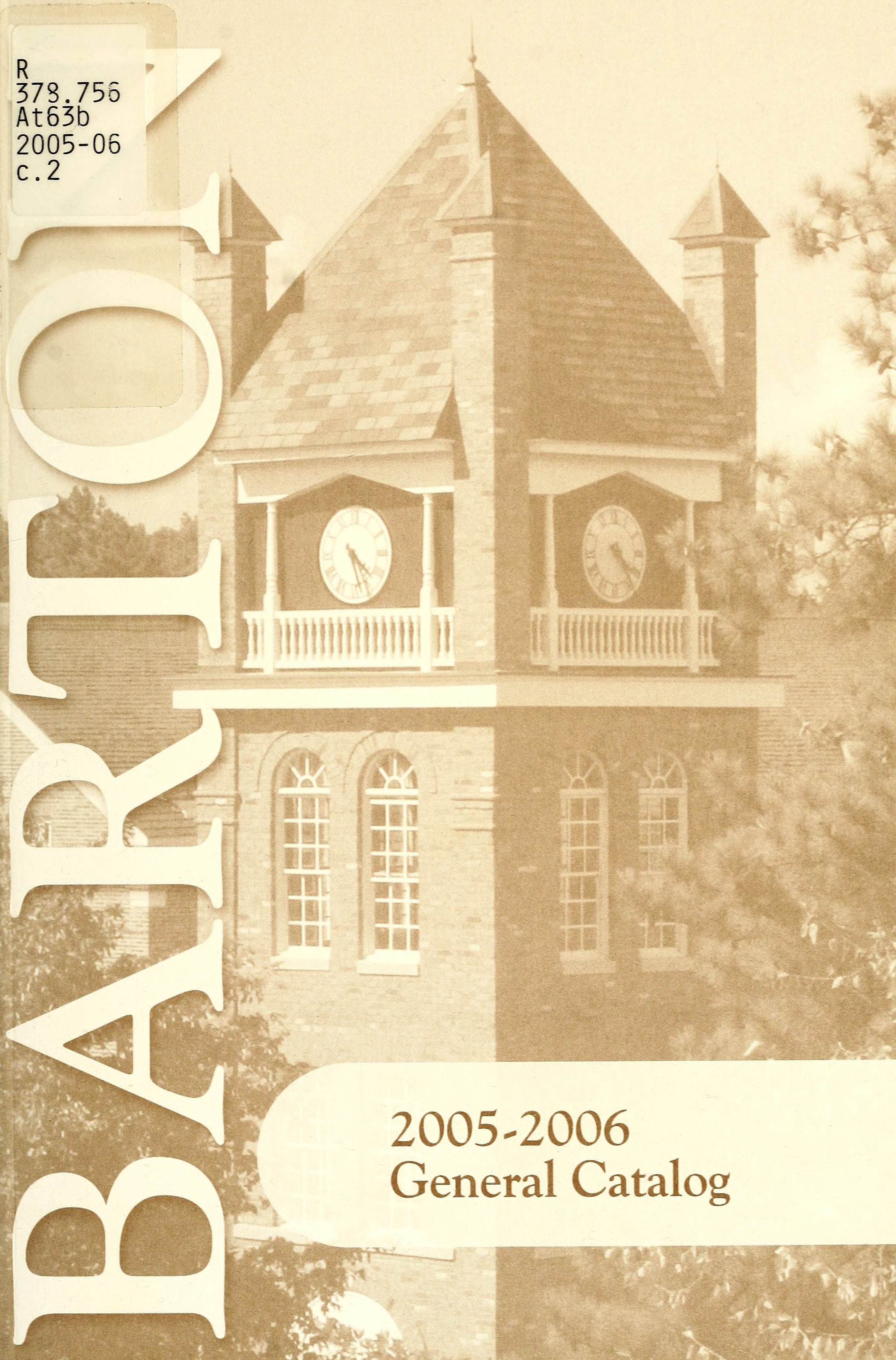 Barton College General Catalog [20052006]