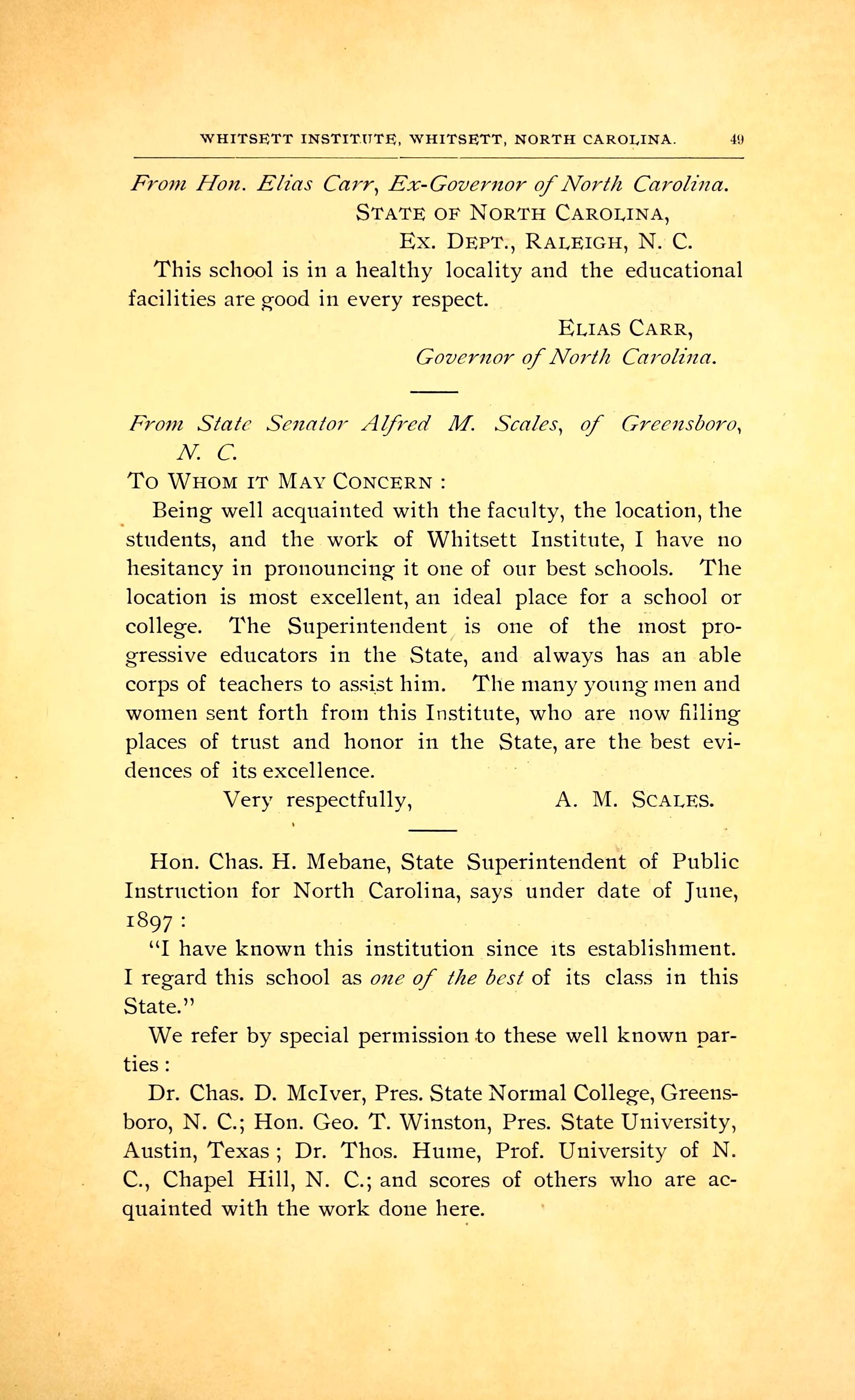 Whitsett Institute Annual Register [18981899]