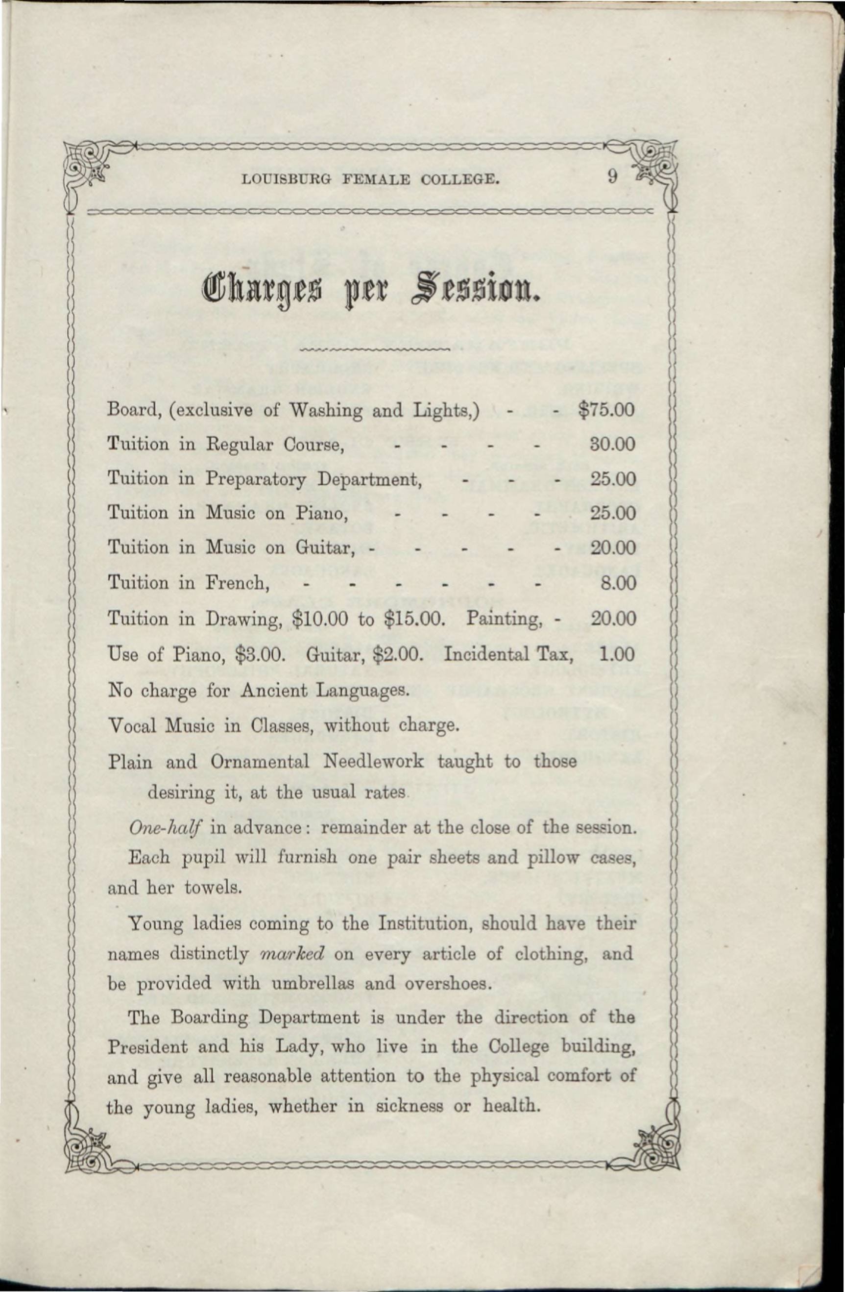 Catalogue of the officers and students of Louisburg Female College, for