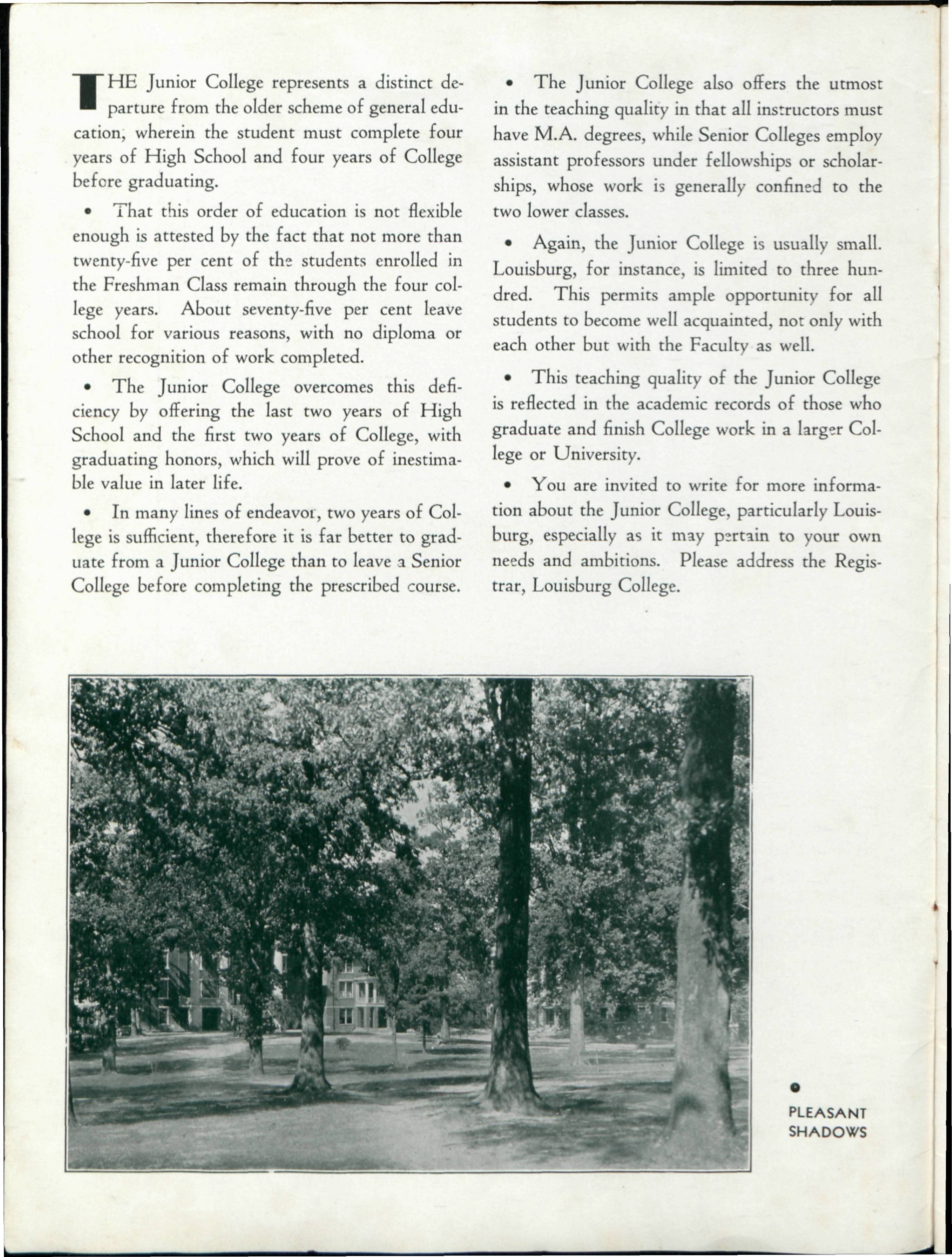 Louisburg College, Louisburg, North Carolina coeducational [1930]