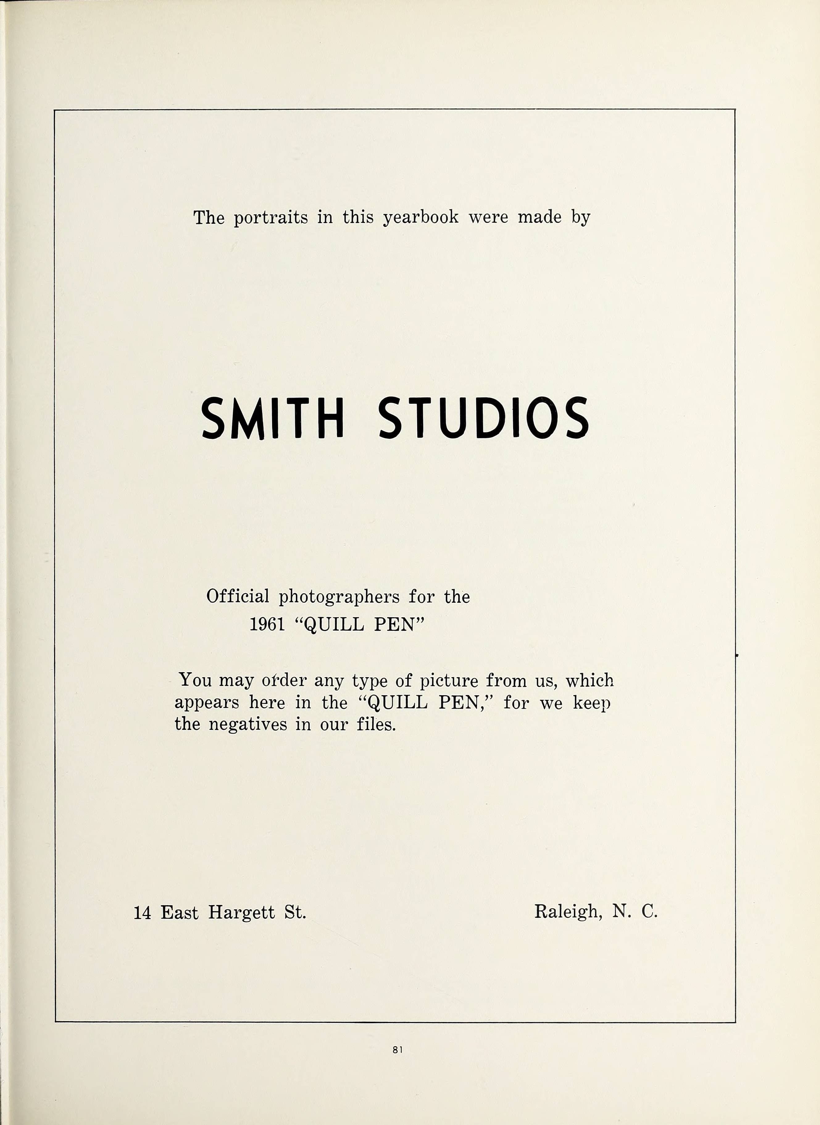 The Quill Pen 1961 
