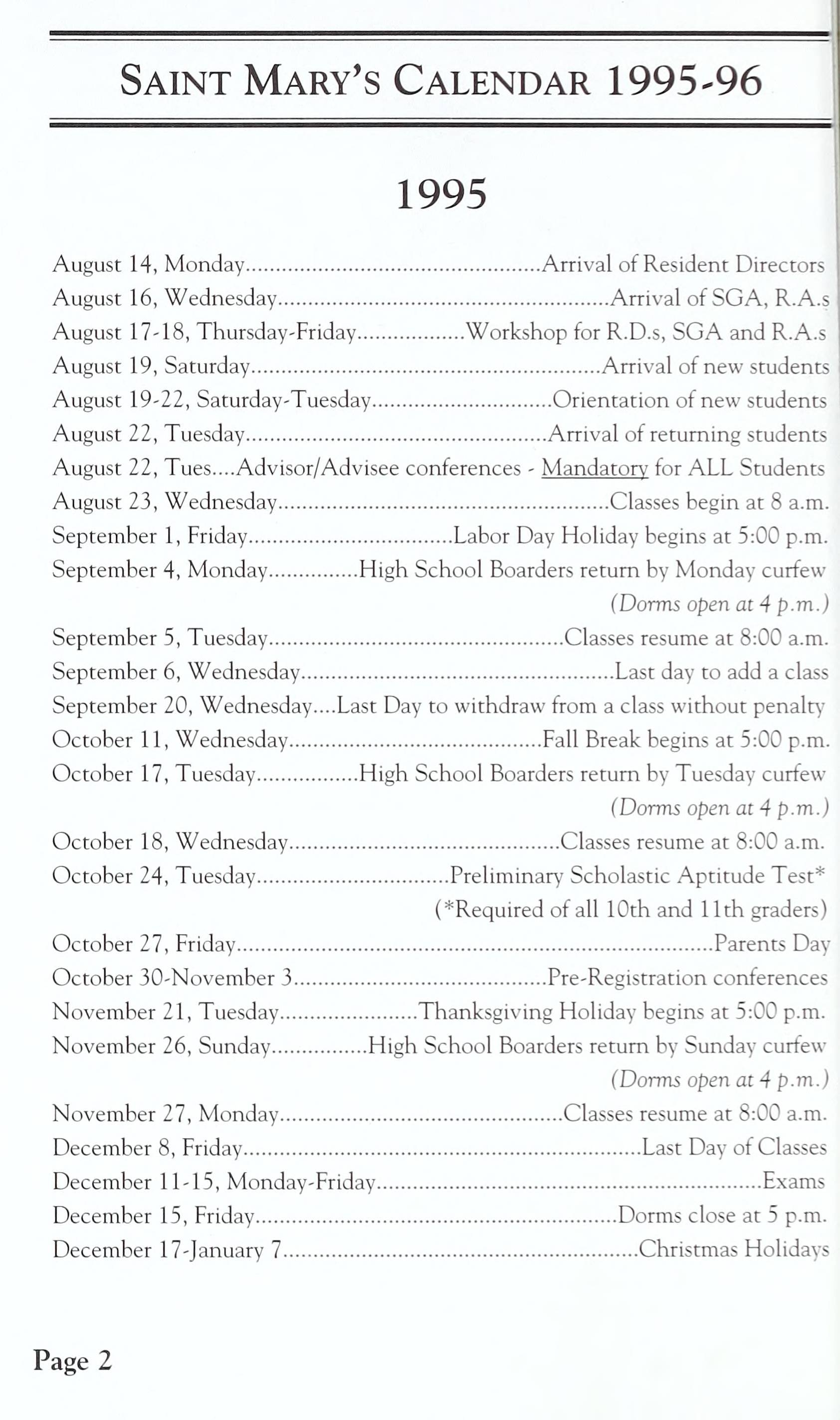 Student Handbook [1995-2000]
