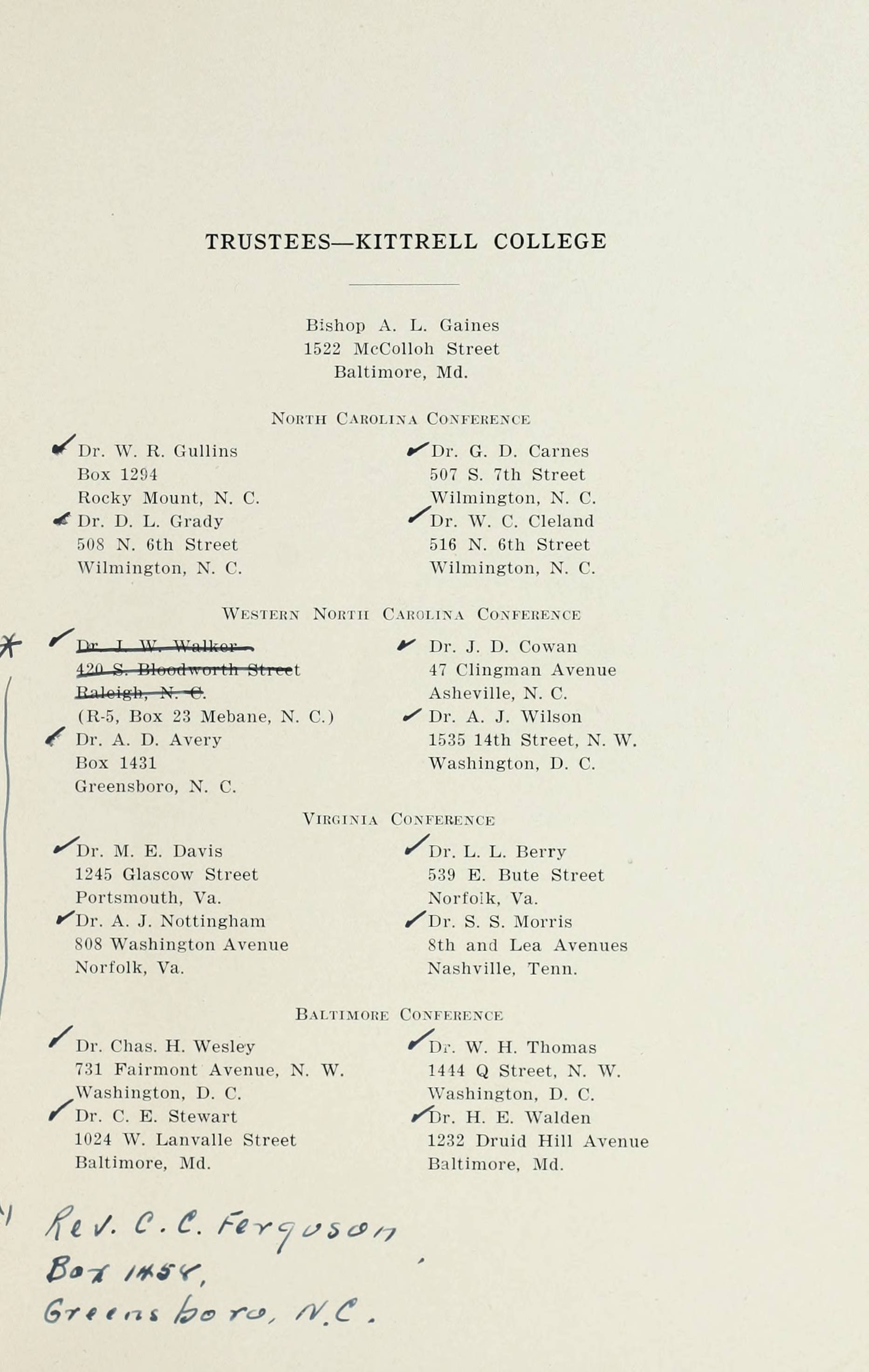 Kittrell College Bulletin 1930 1931