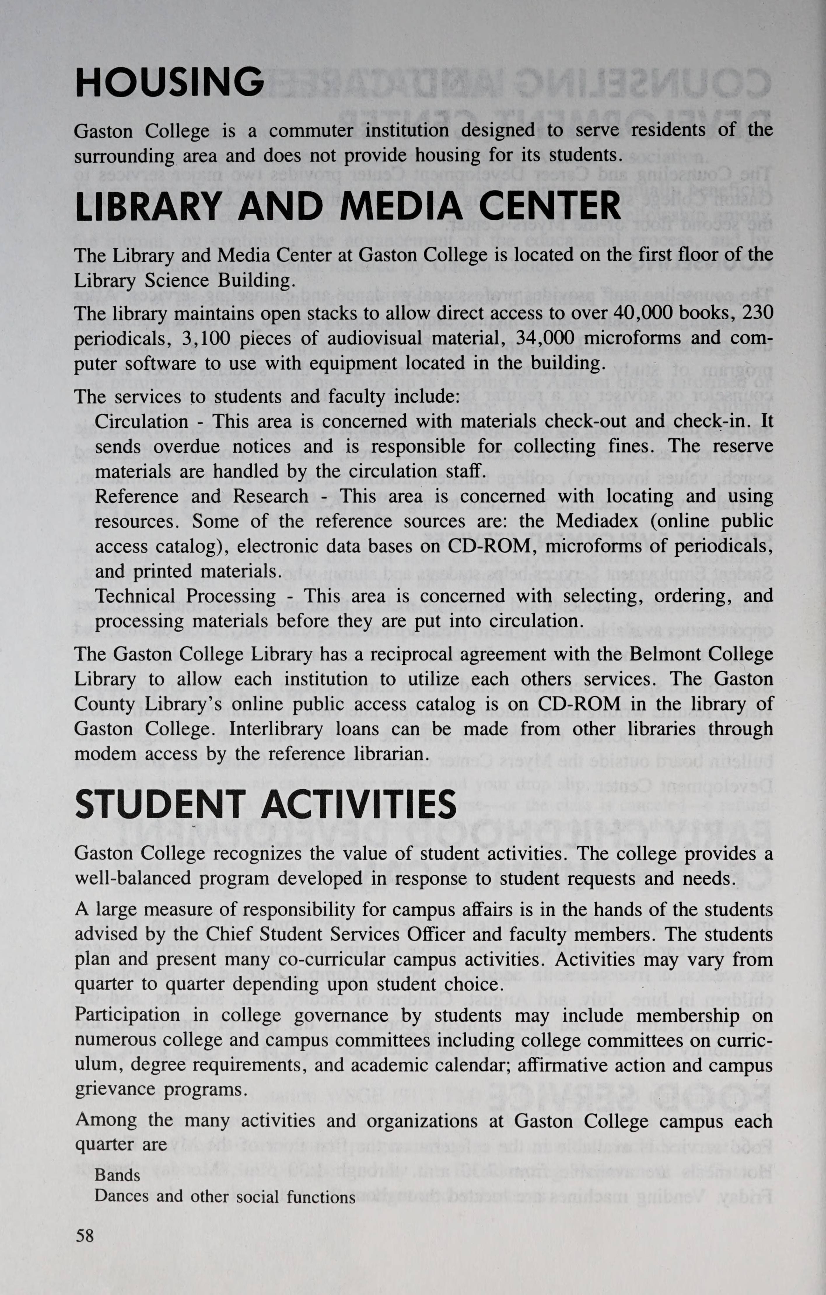 Gaston College Catalog 1994-1996